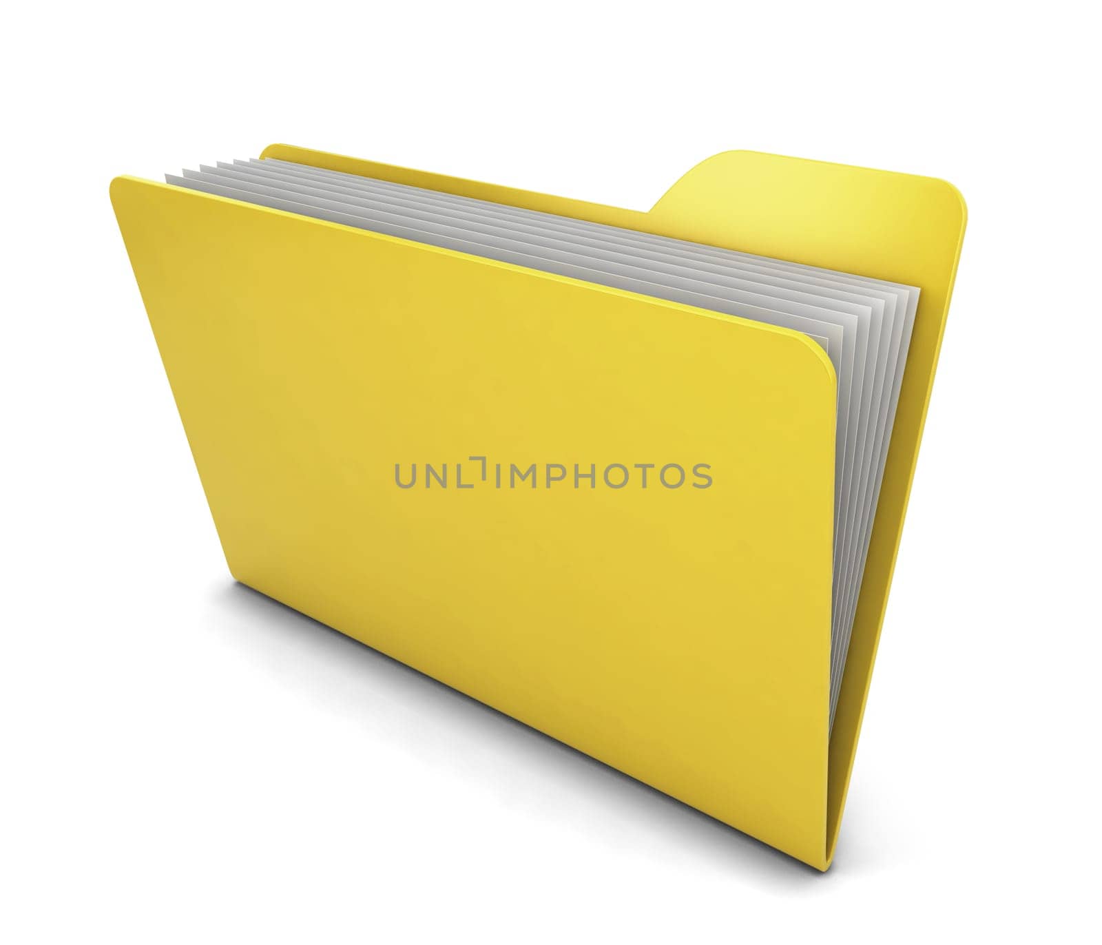 Folder icon. 3d illustration isolated on white background