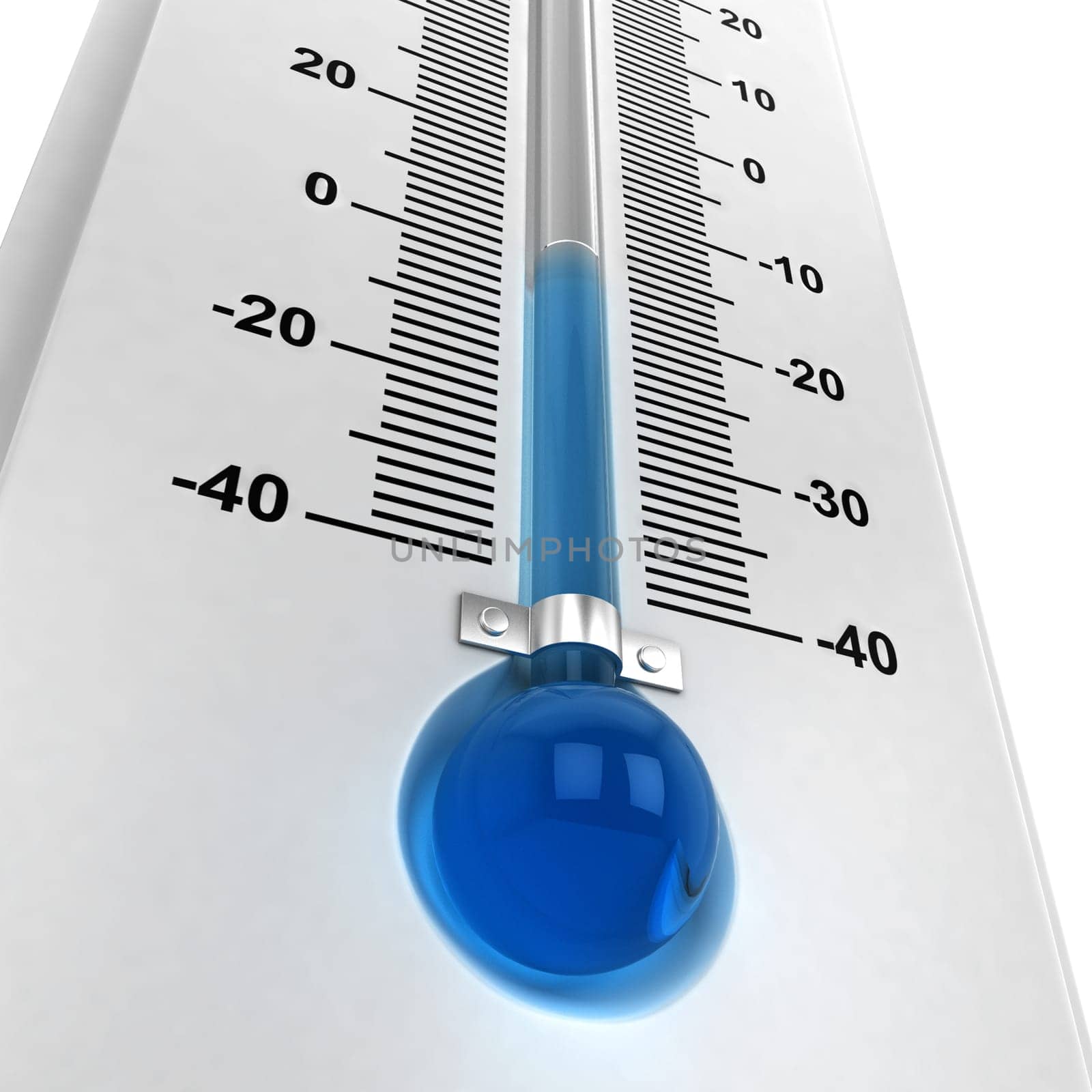 Freezing cold. 3d illustration isolated on white background