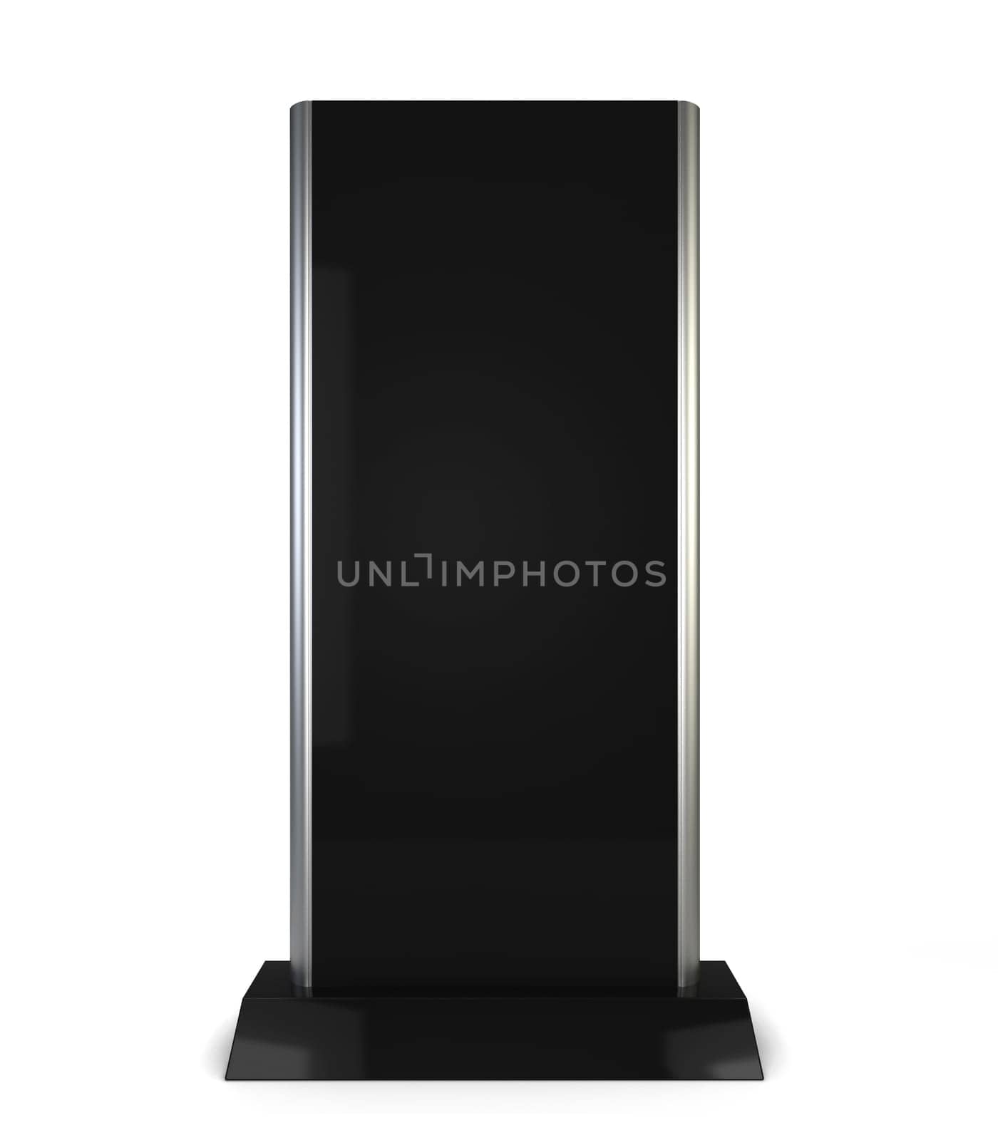 Lcd display stand. 3d illustration isolated on white background