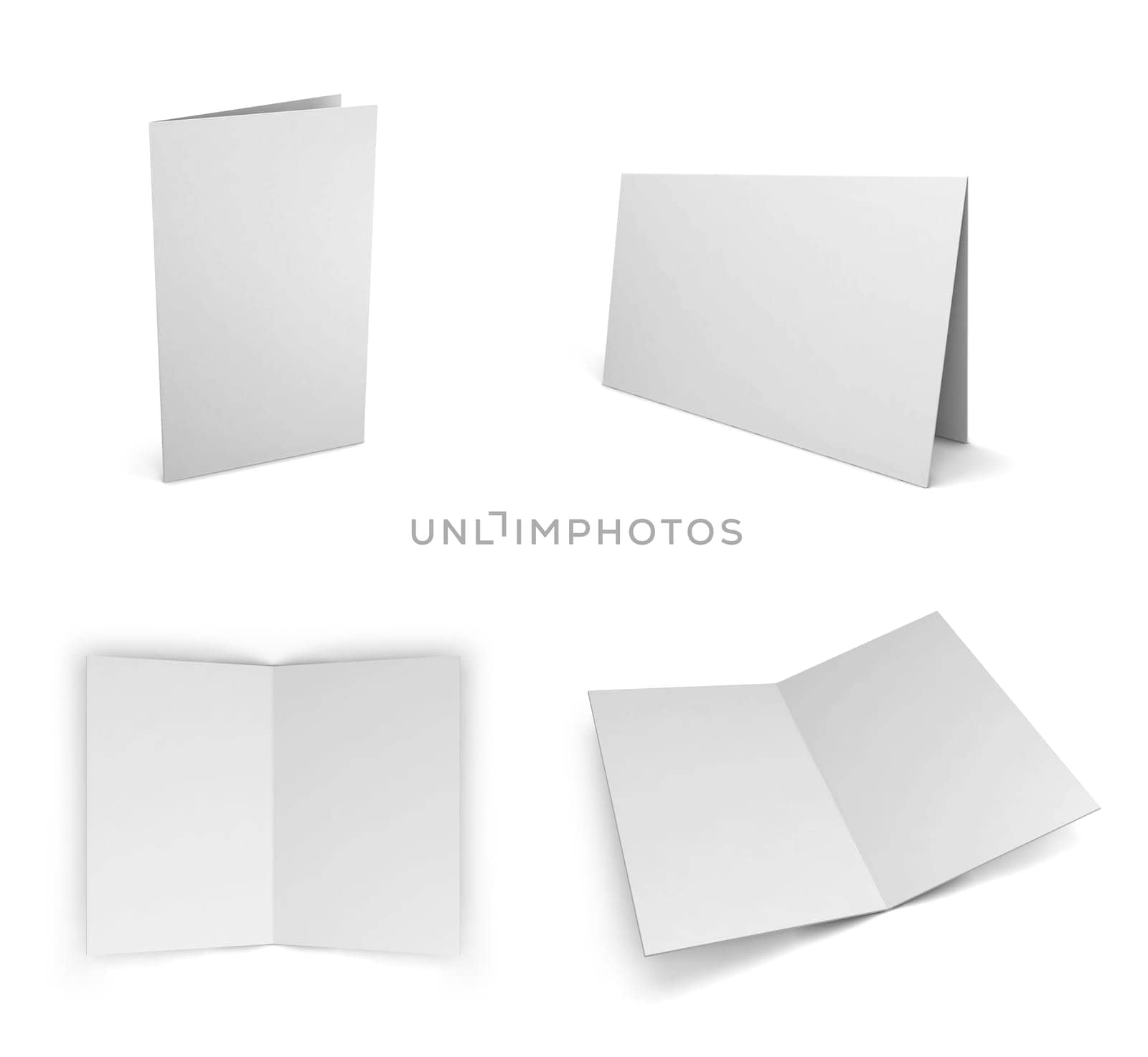 Blank greeting card. 3d illustration isolated on white background