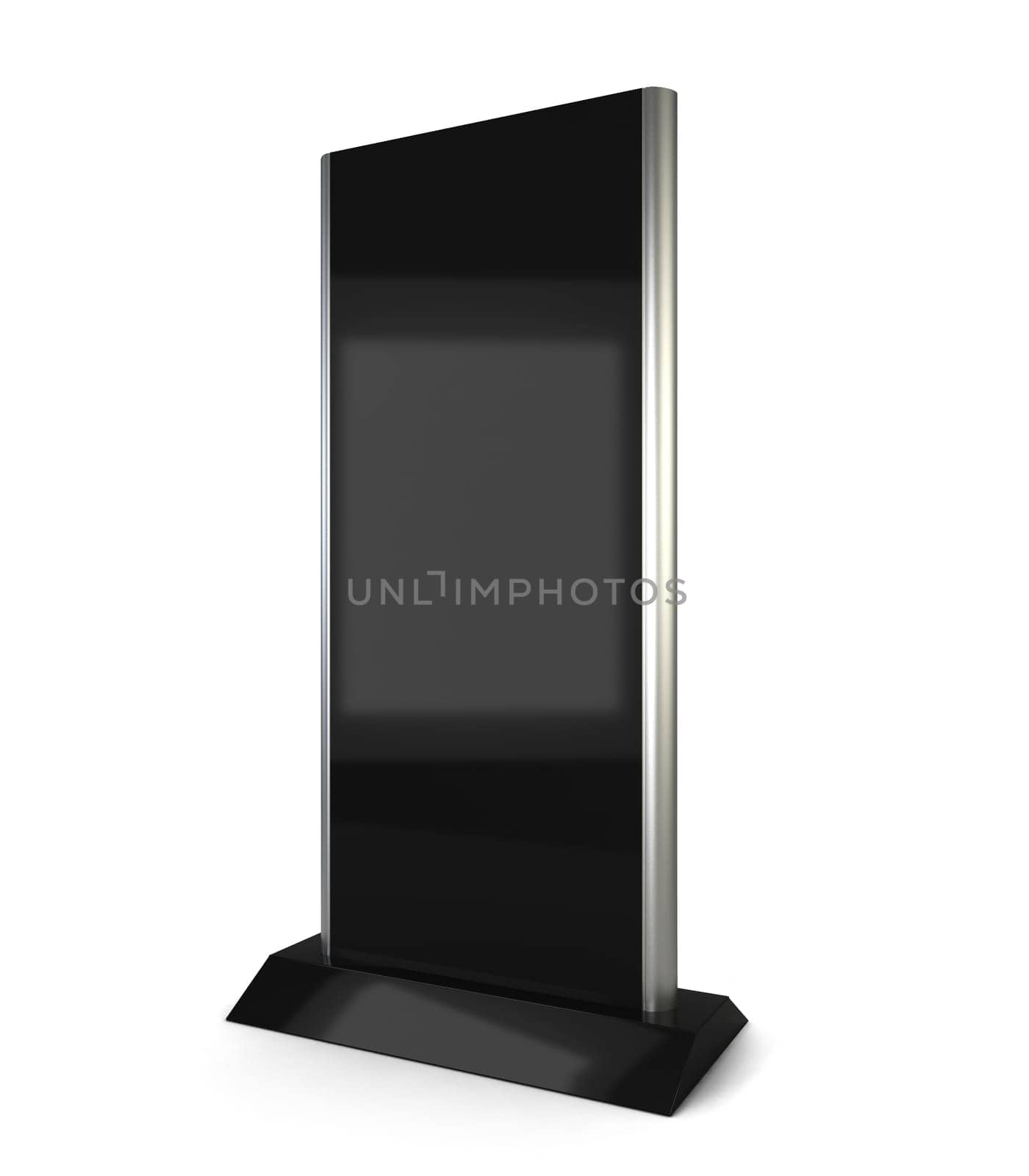 Lcd display stand. 3d illustration isolated on white background