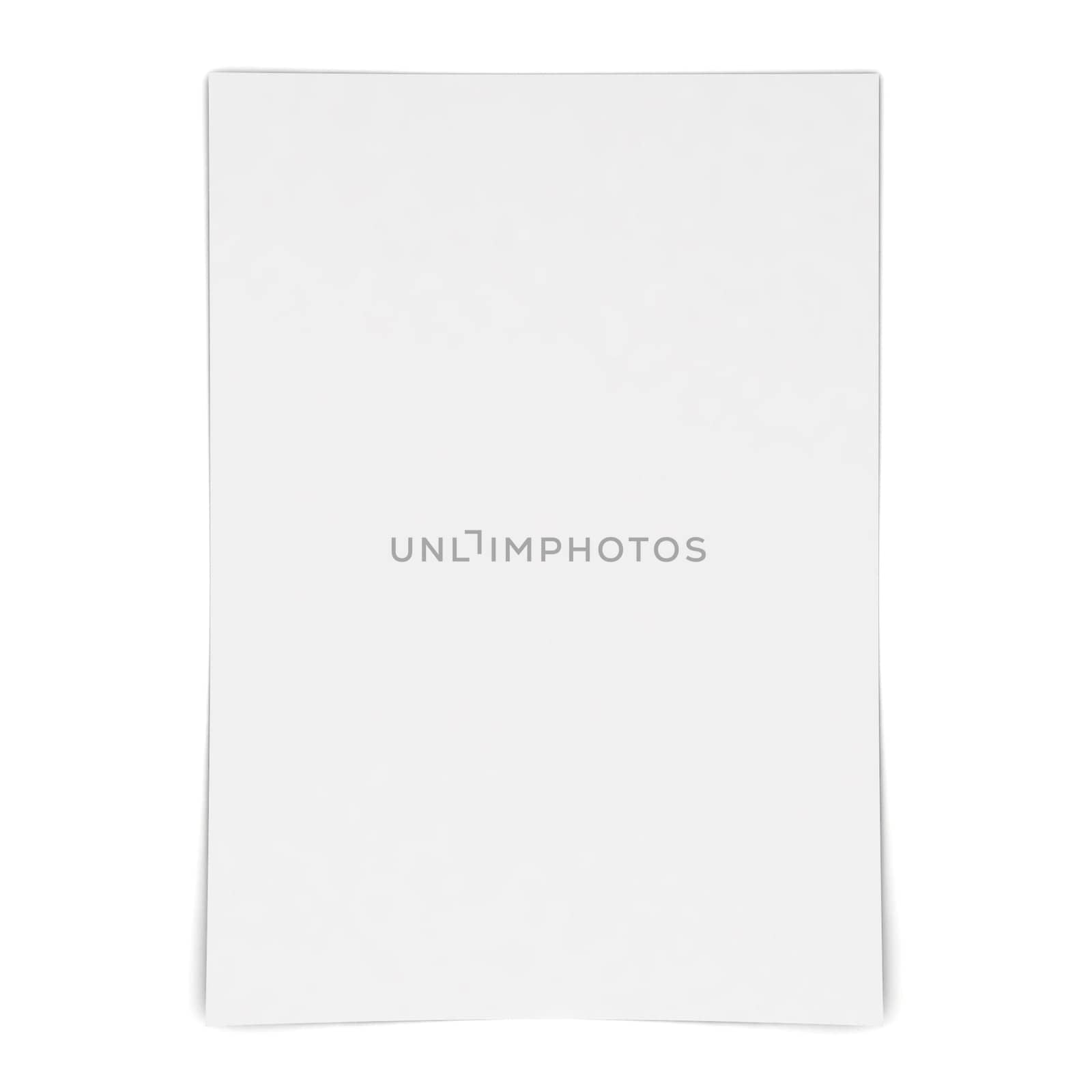 Sheet of a4 paper. 3d illustration isolated on white background
