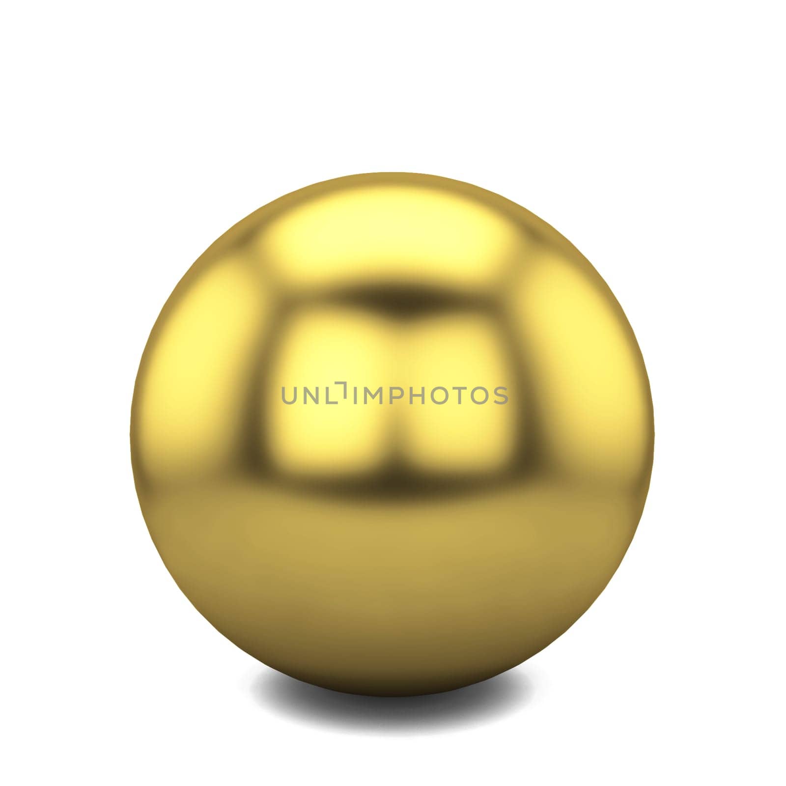 Single ball. 3d illustration isolated on white background