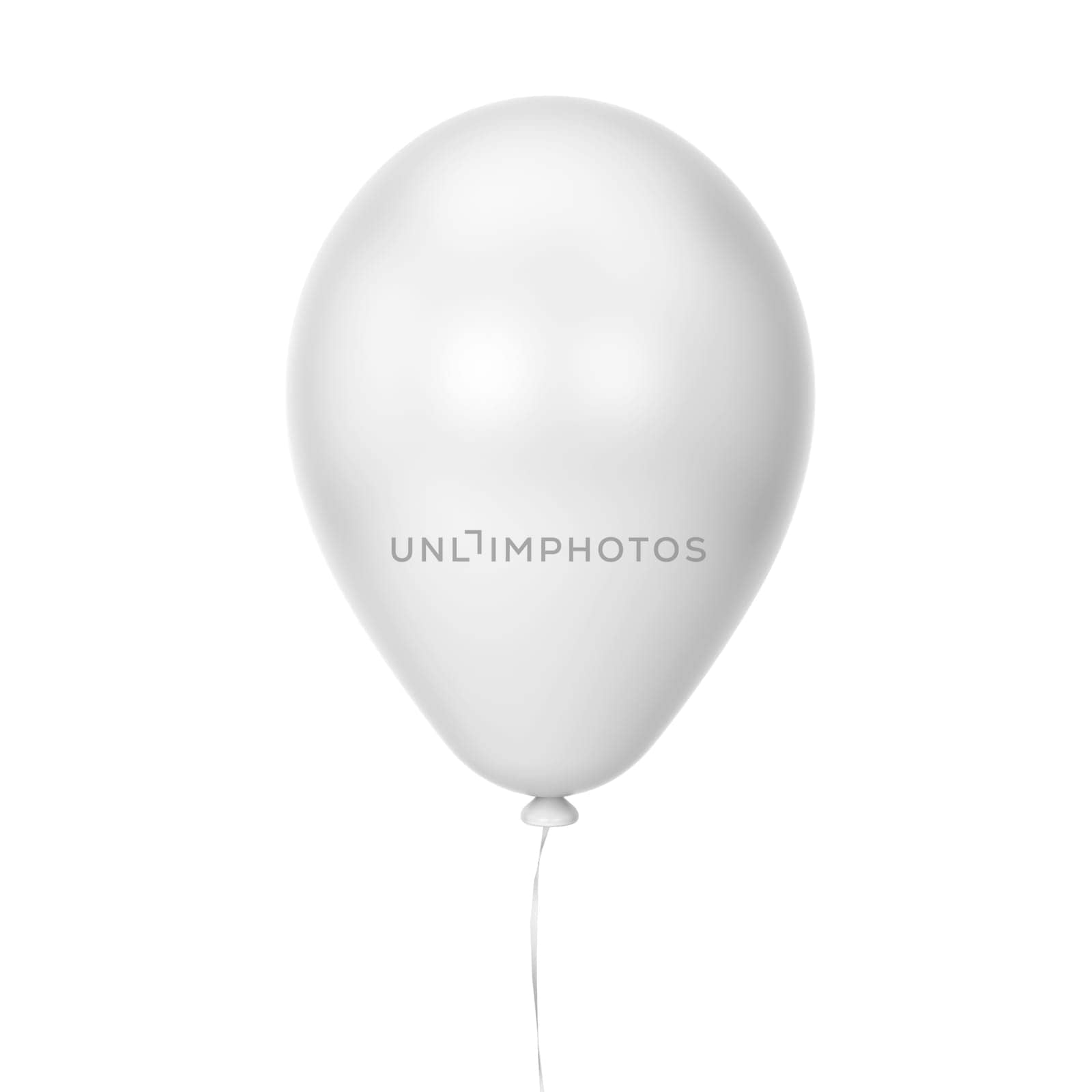 Single baloon. 3d illustration isolated on white background