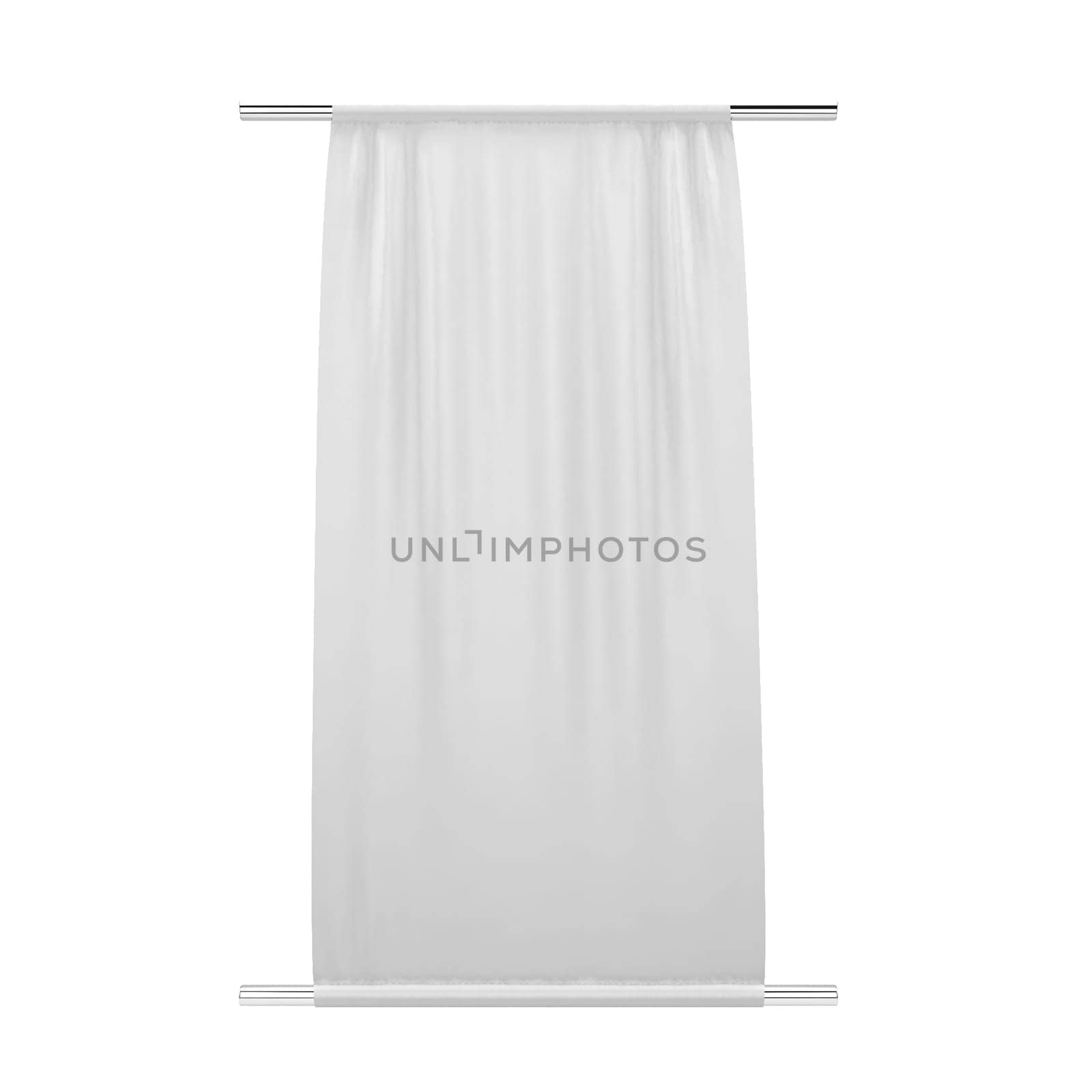 Cloth banner. 3d illustration isolated on white background