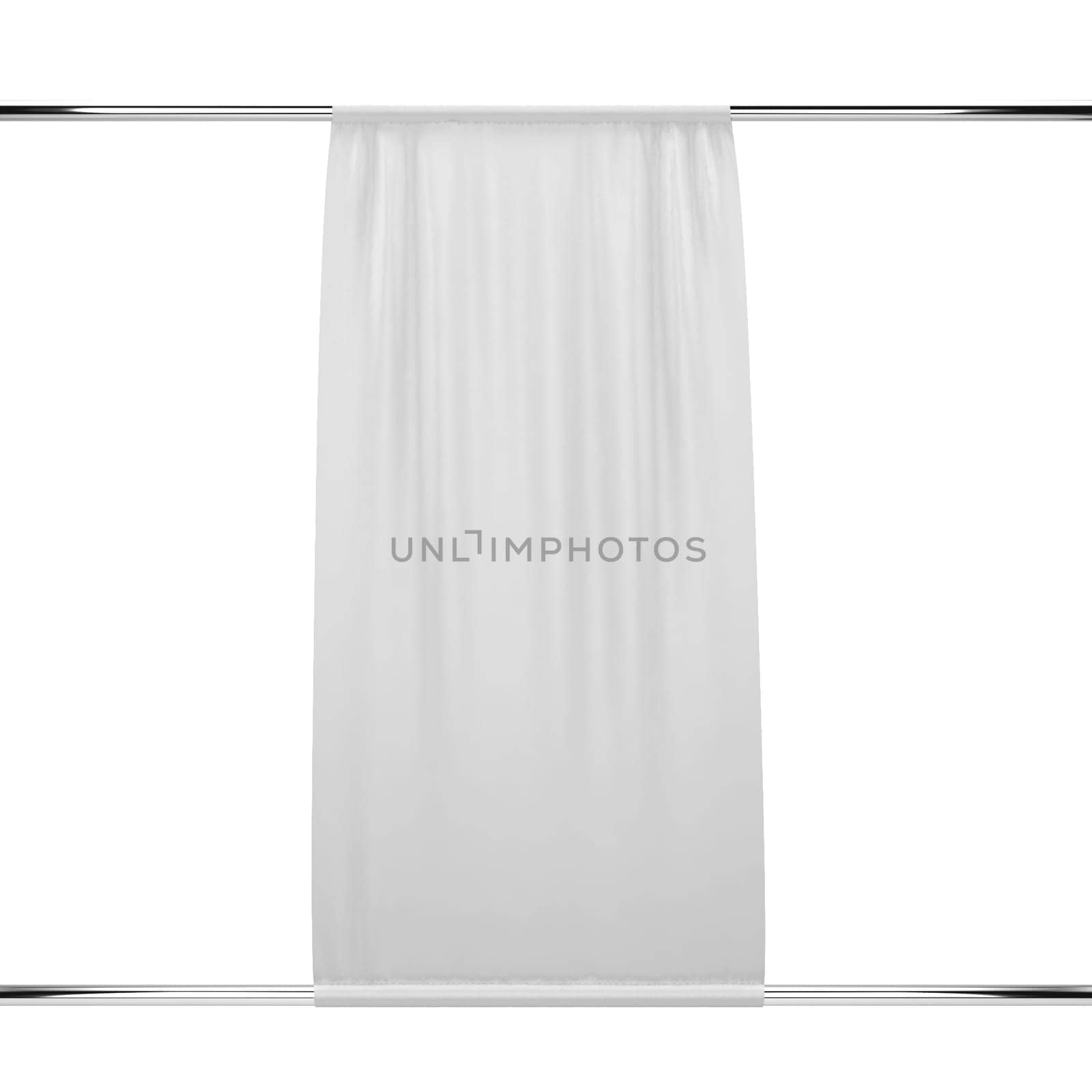 Cloth banner. 3d illustration isolated on white background