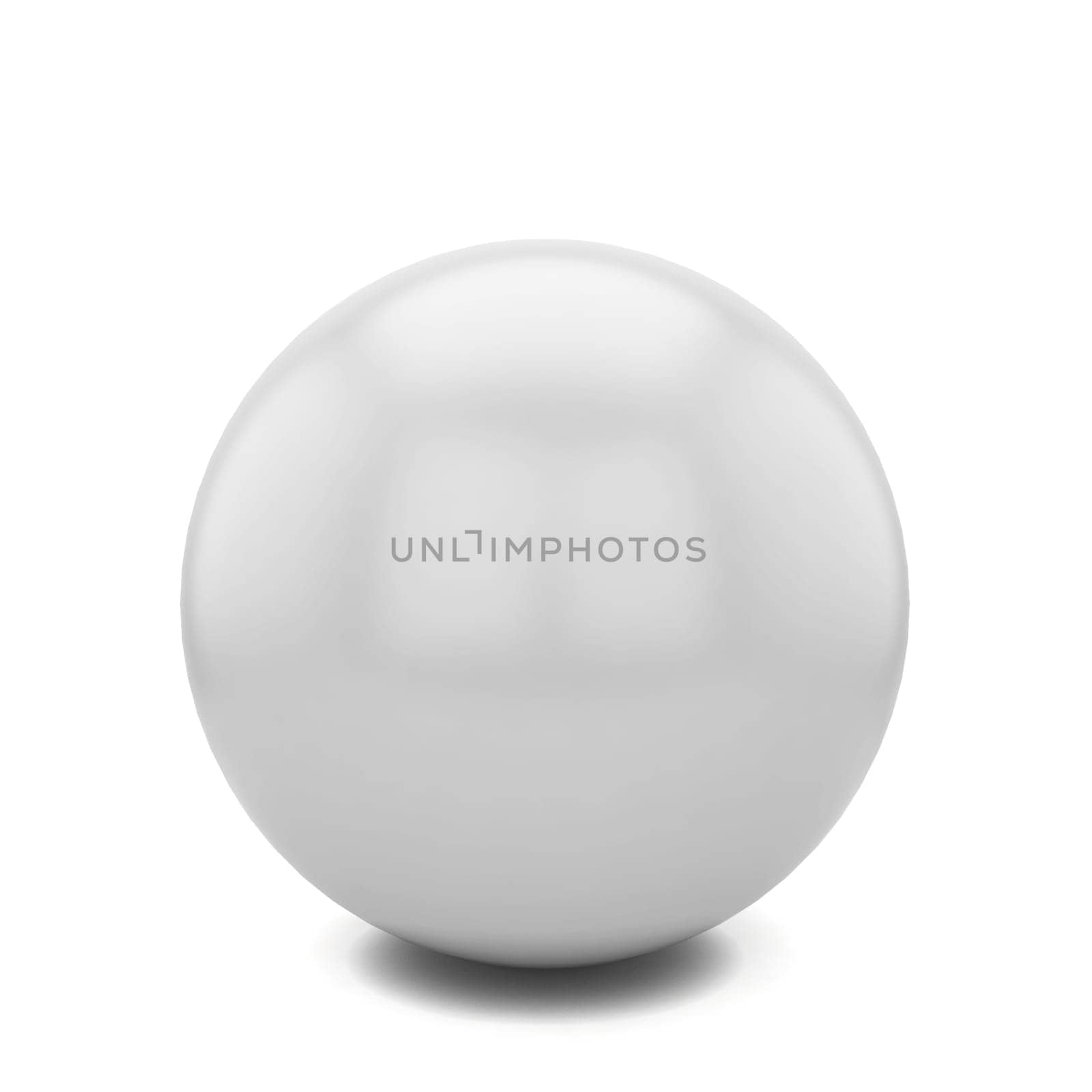 Single ball. 3d illustration isolated on white background