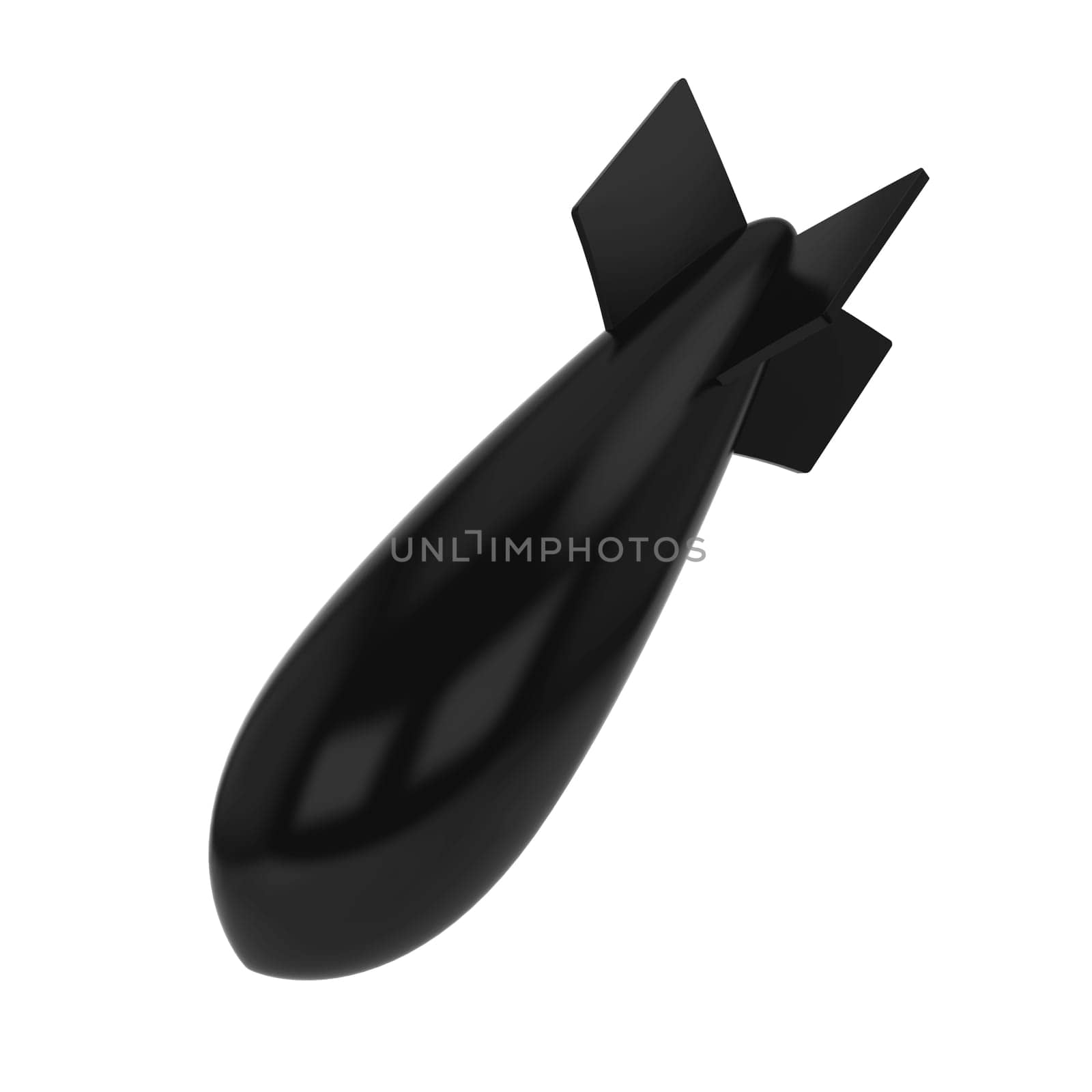 Air bomb. 3d illustration isolated on white background