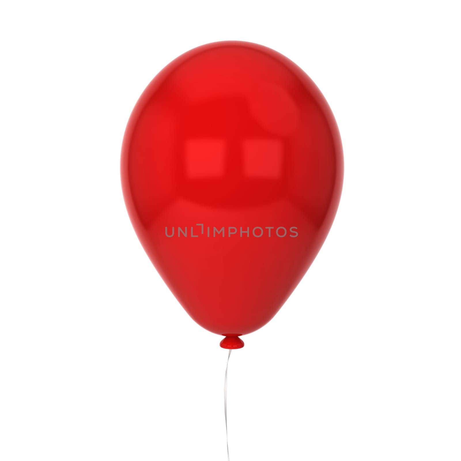 Single baloon. 3d illustration isolated on white background