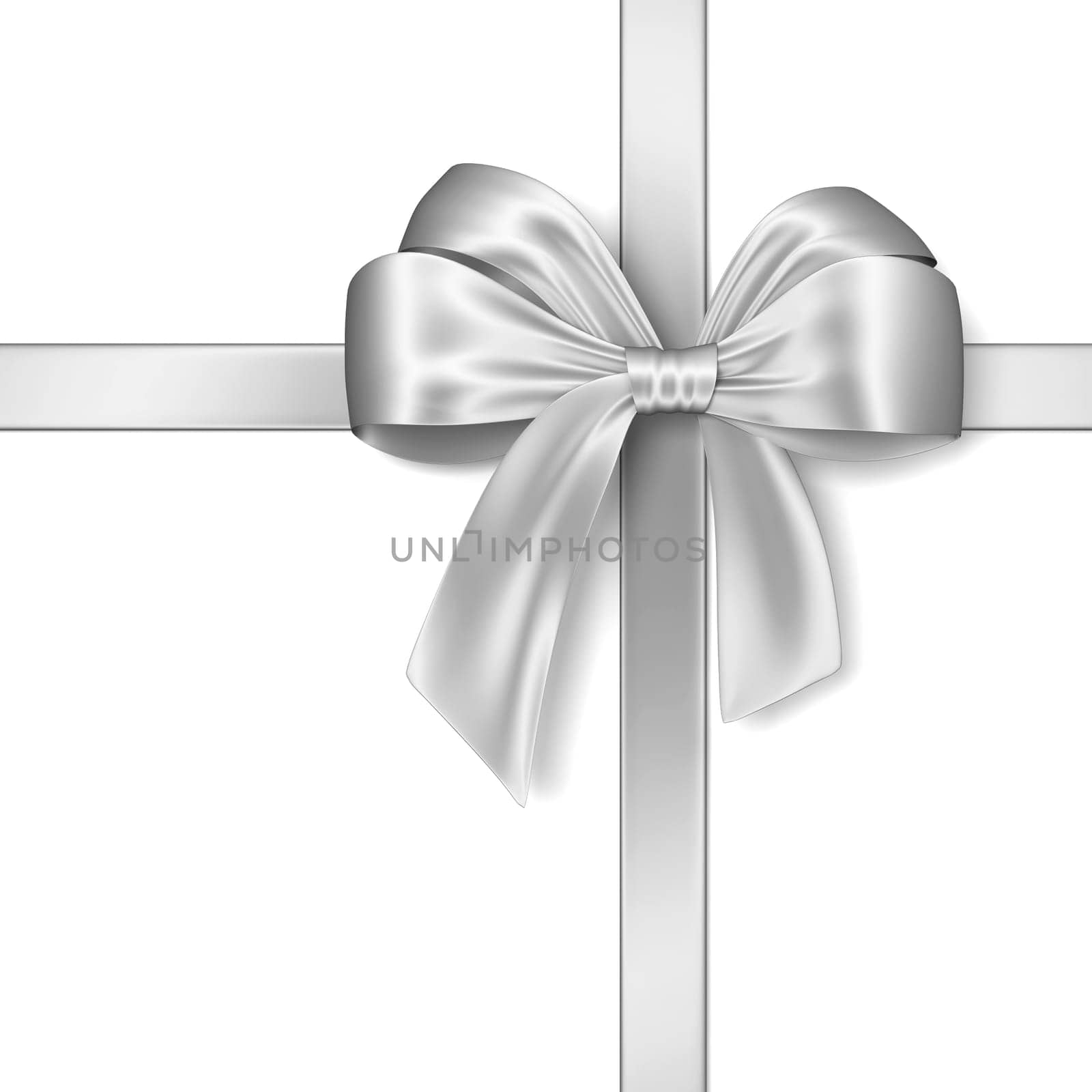 Decorative bow. 3d illustration isolated on white background