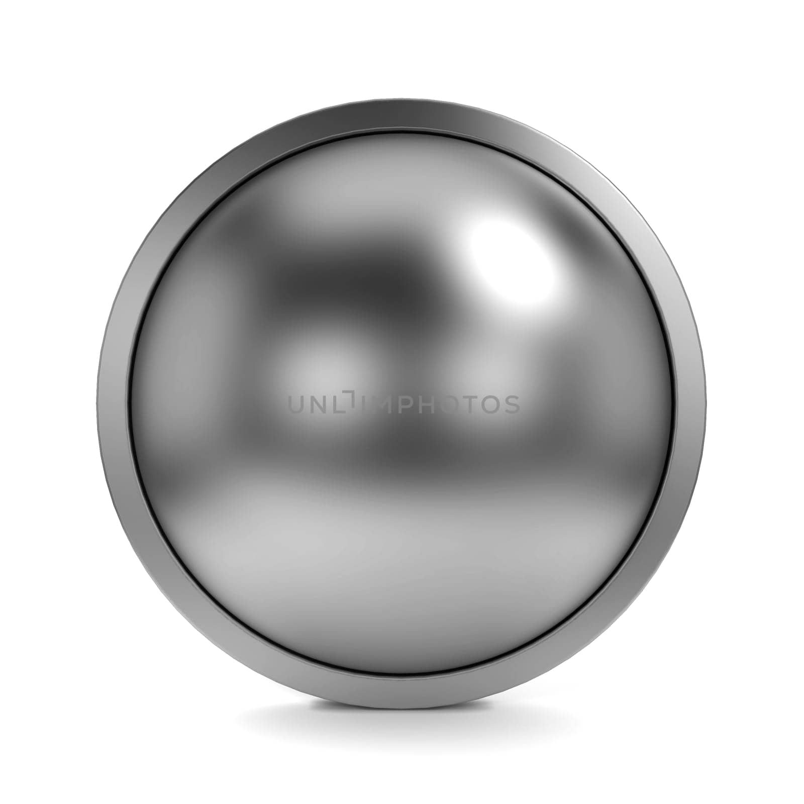 Round button. 3d illustration isolated on white background