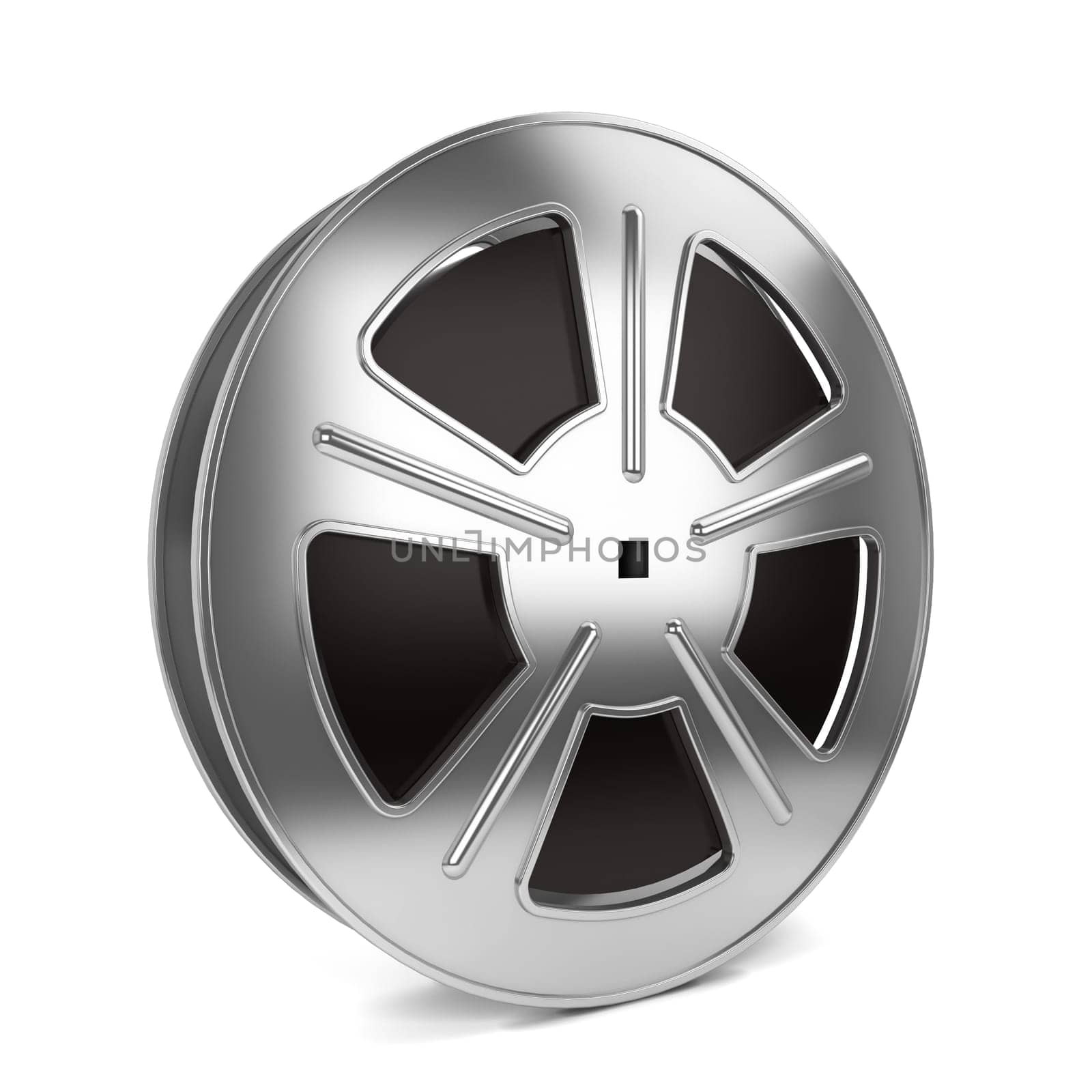 Cinema film. 3d illustration isolated on white background