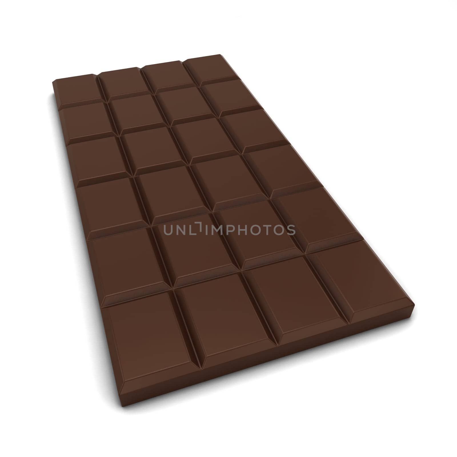 Chocolate bar. 3d illustration isolated on white background