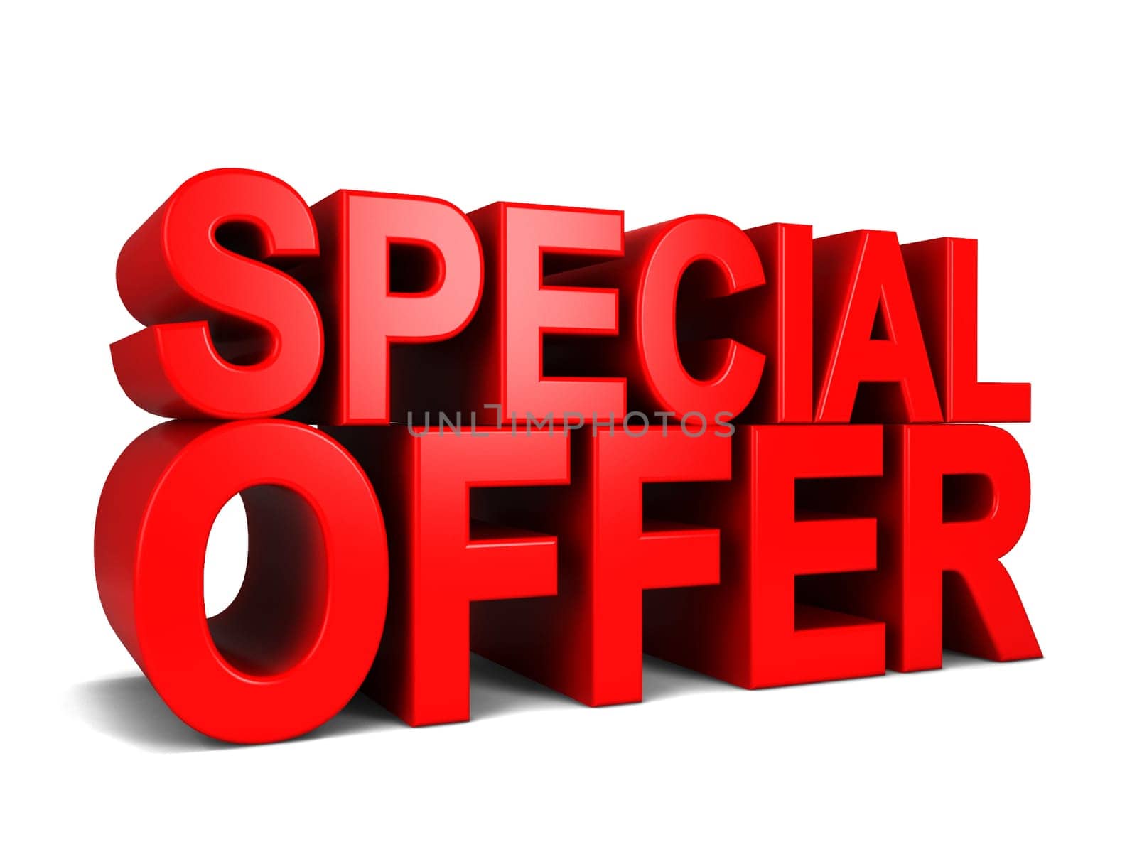 Special offer. 3d illustration isolated on white background