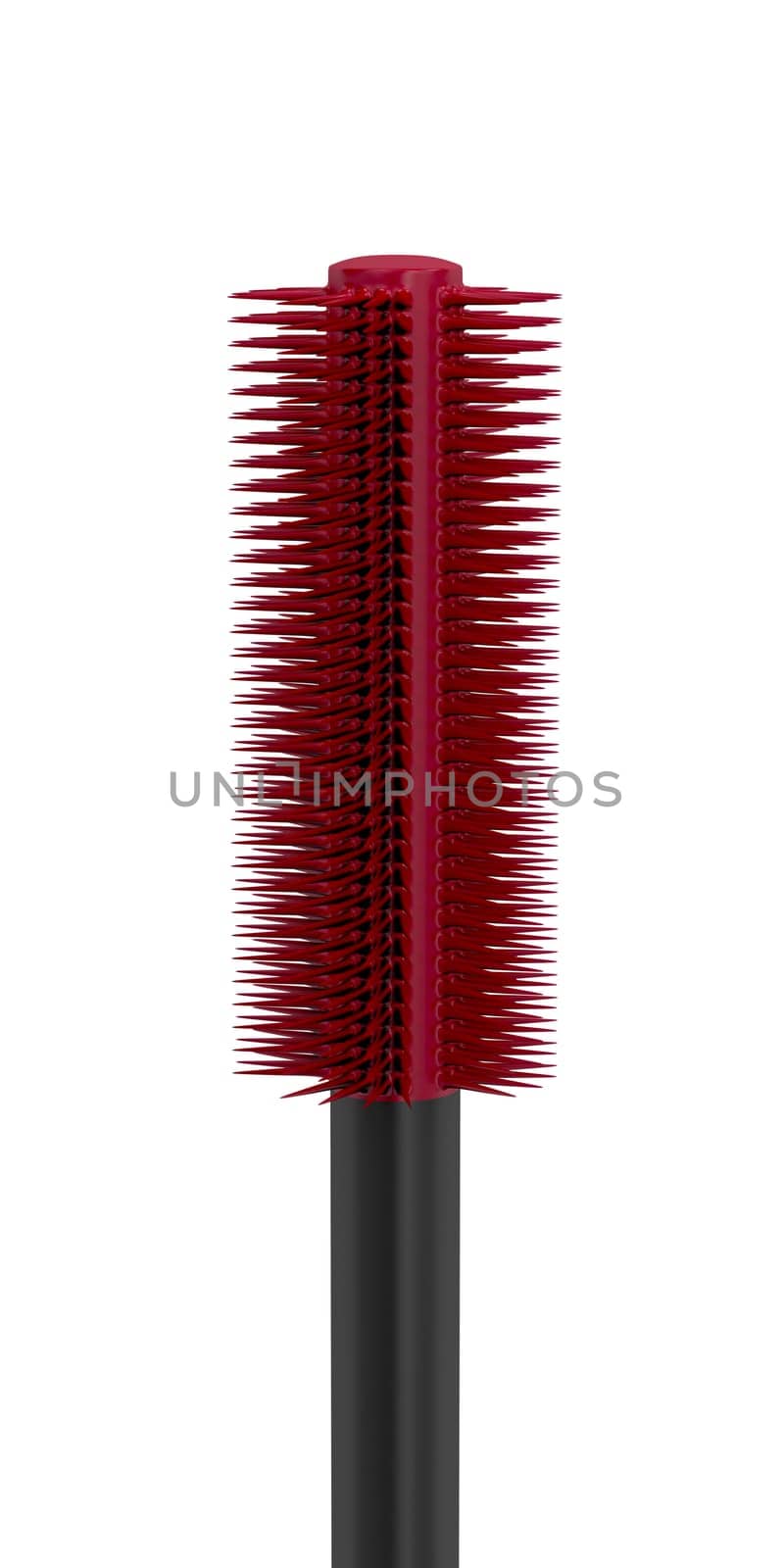 Close-up of mascara brush on white background