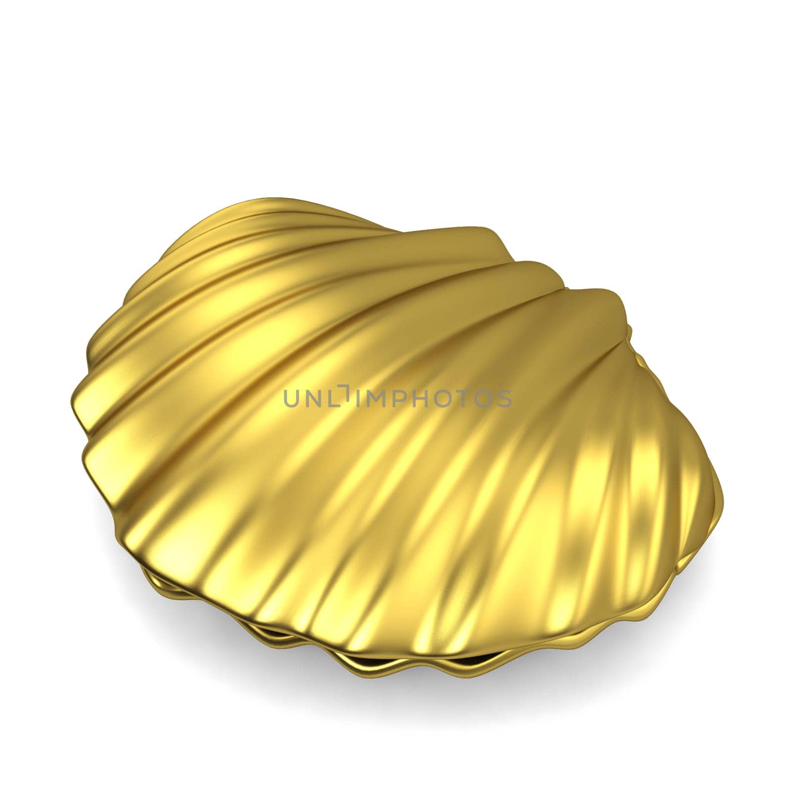 Sea shell. 3d illustration isolated on white background