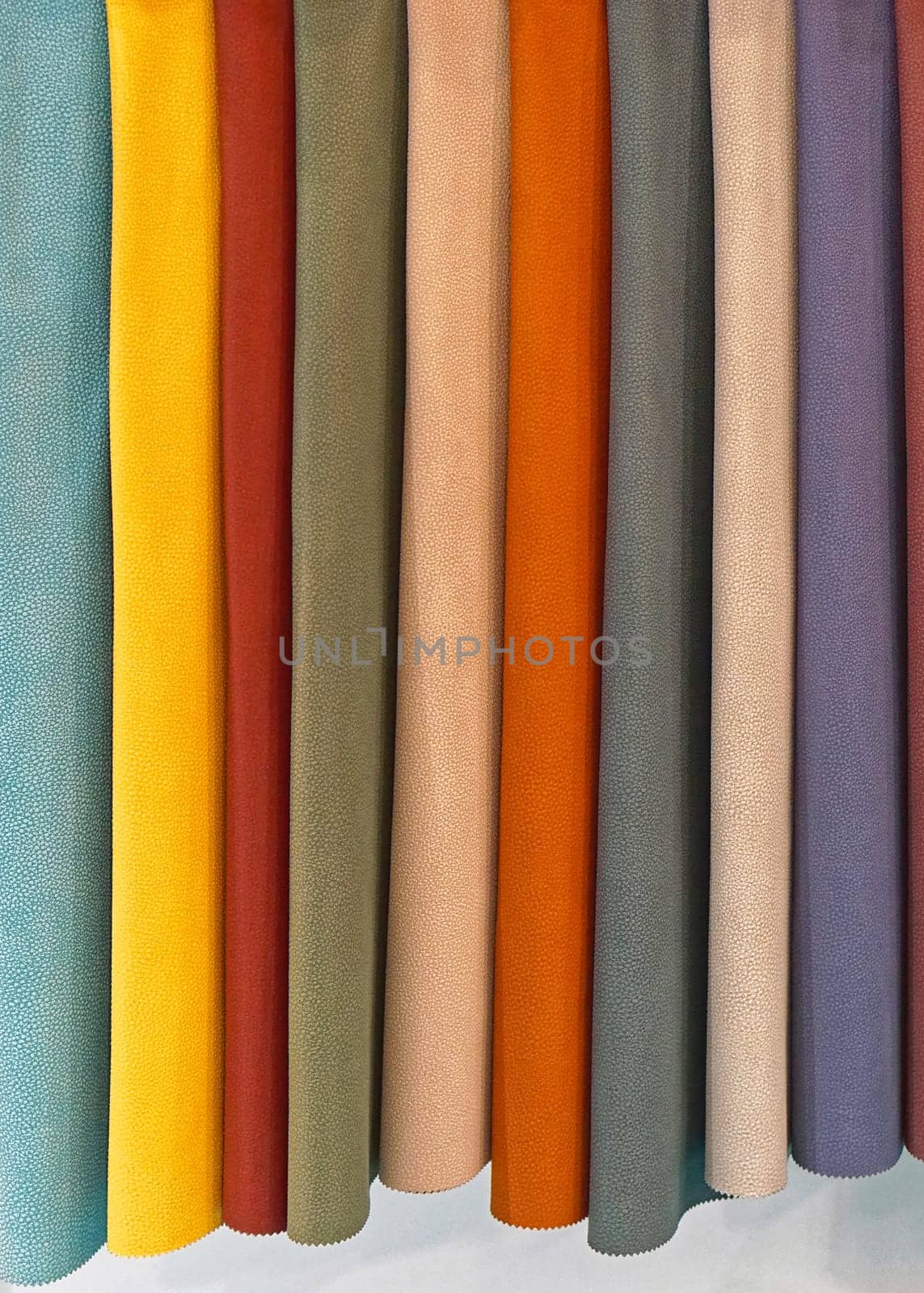 Various colour leather material