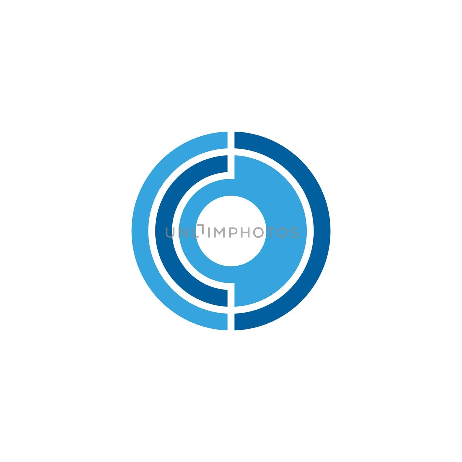 C Letter Core icon vector illustration design template