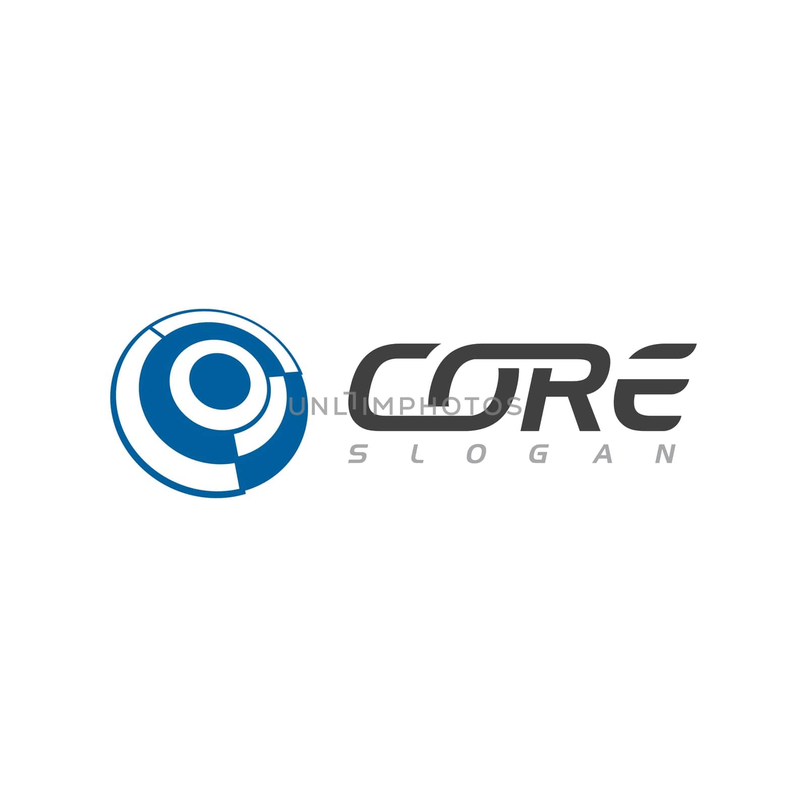 C Letter Core icon vector illustration design template