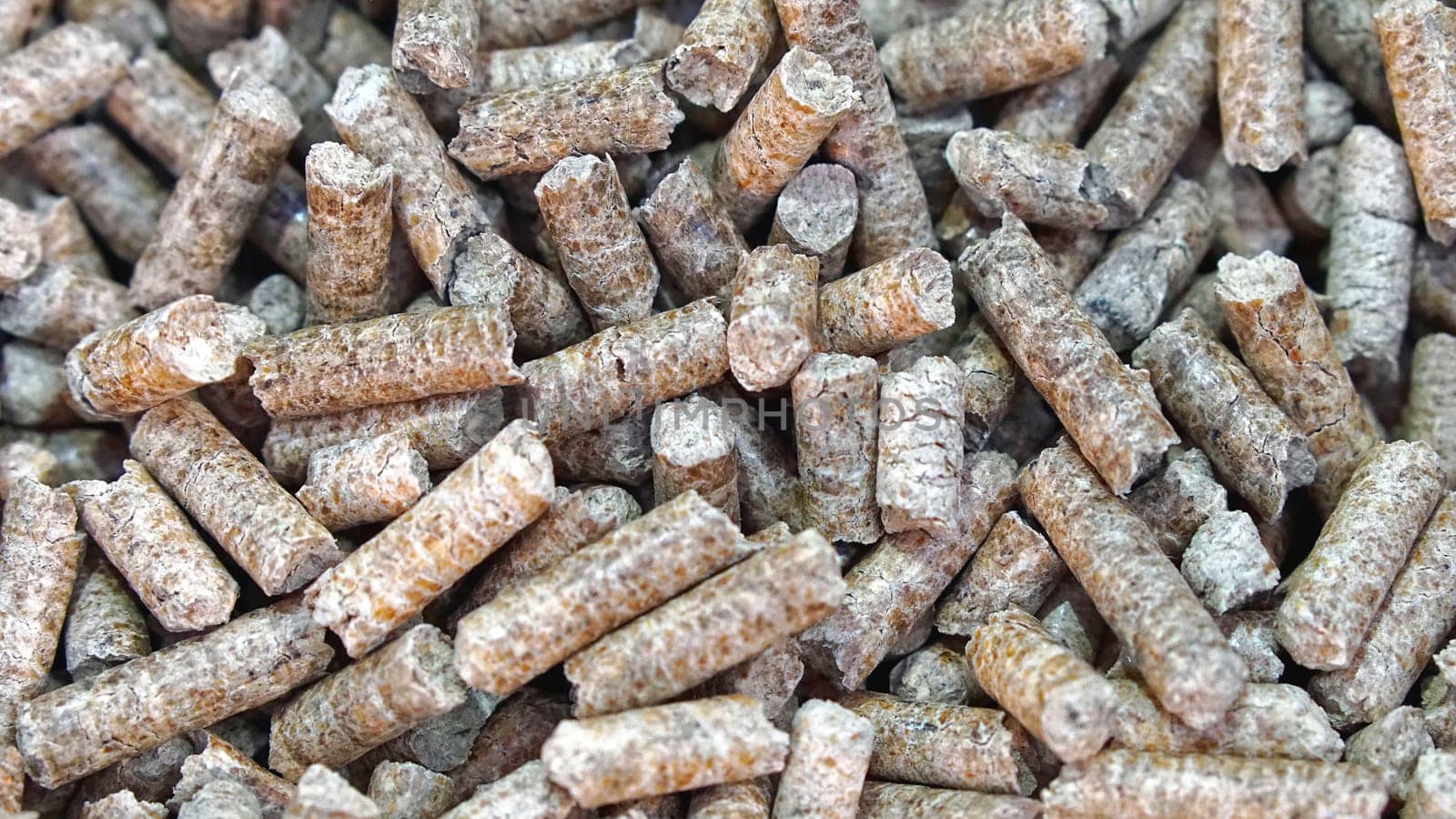 Big bunch of recycled pellet for heating