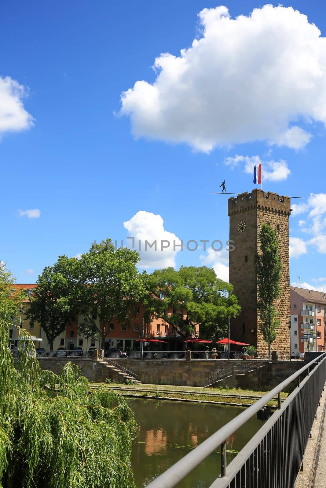 Heilbronn, Baden-Württemberg / Germany - 23 06 2020:  Götzenturm is a sight of the city of Heilbronn