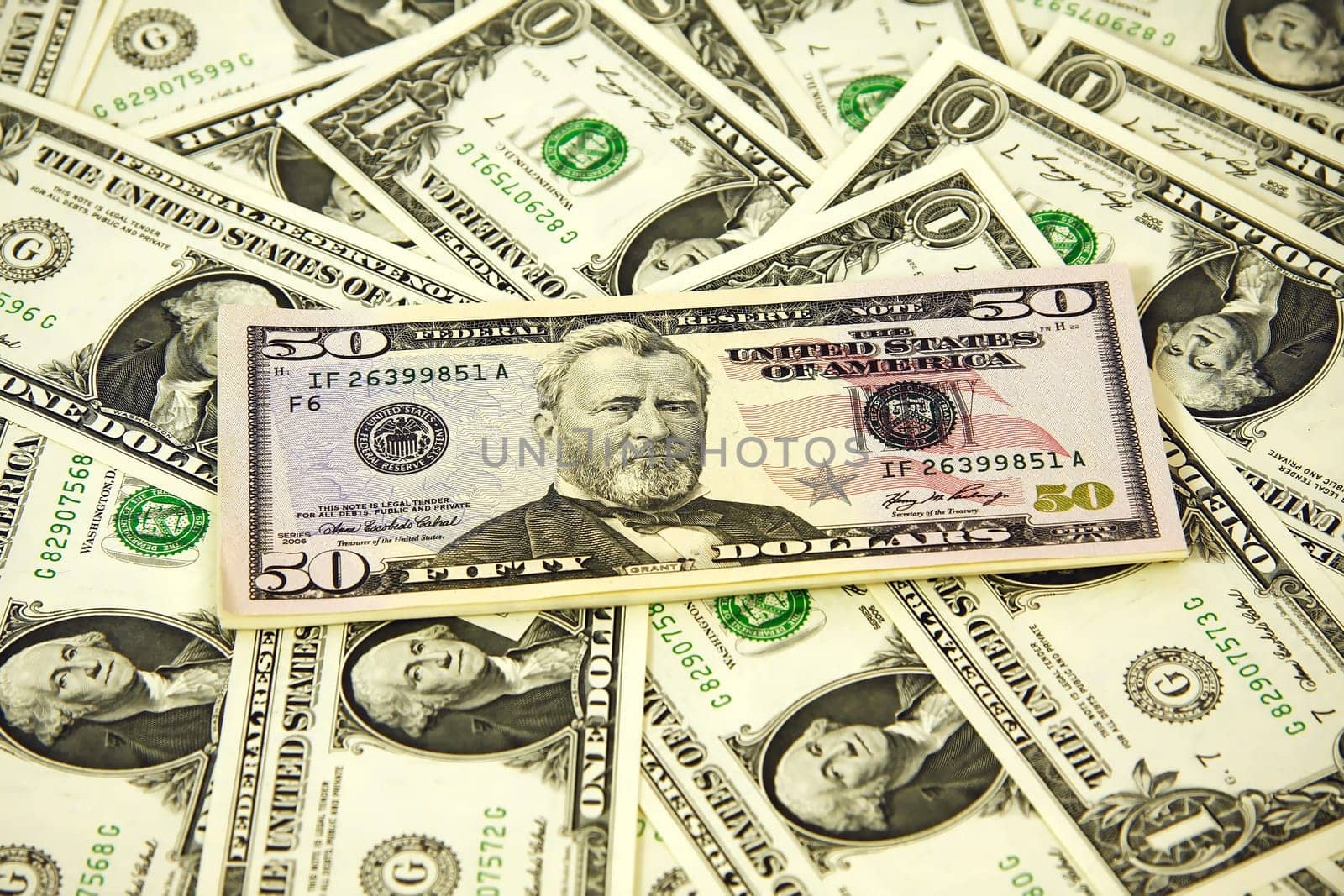 Dollar bills as a background