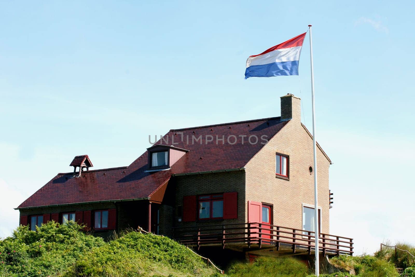 A cottage in the North Sea dunes of the Netherlands