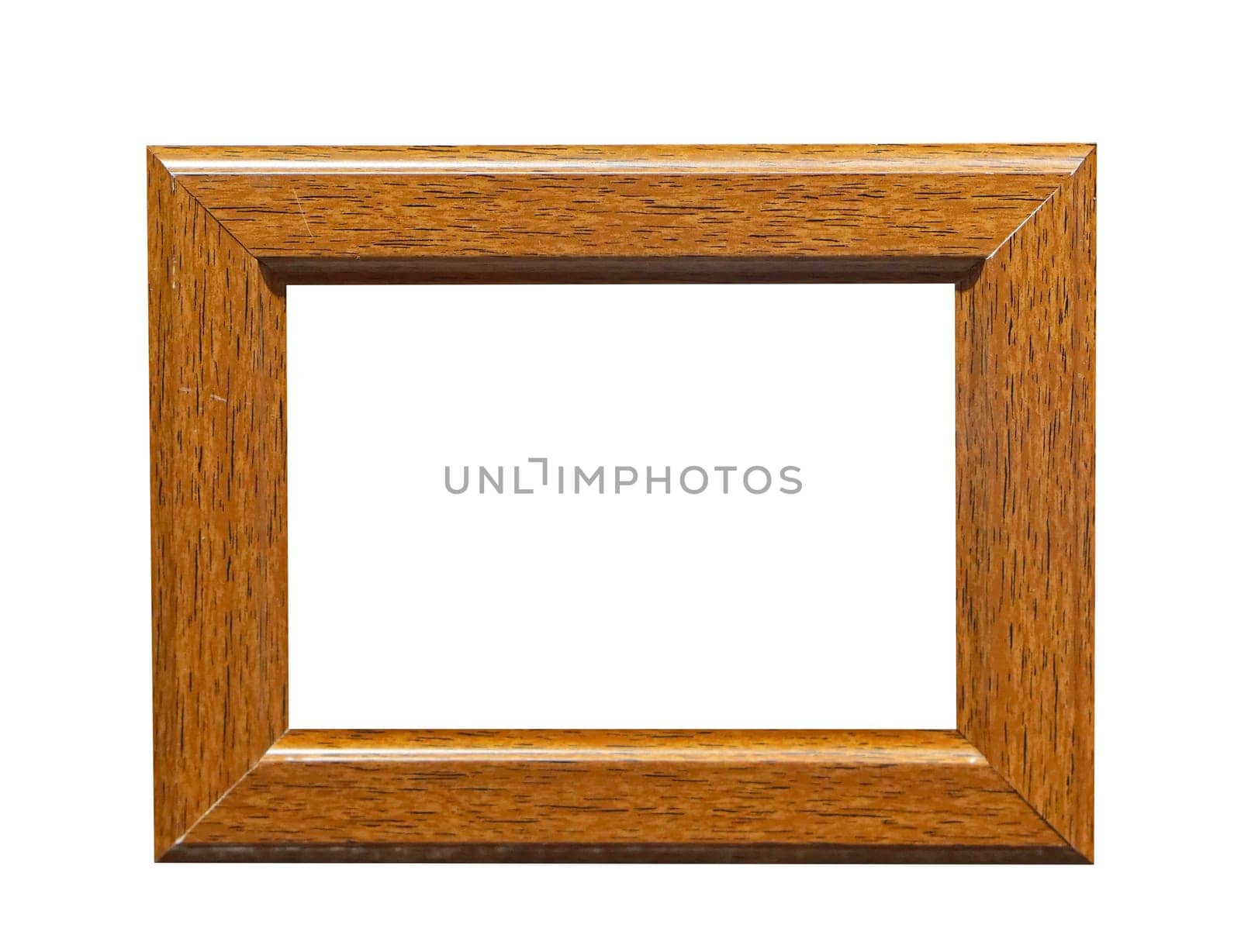Wooden picture frame with clipping path