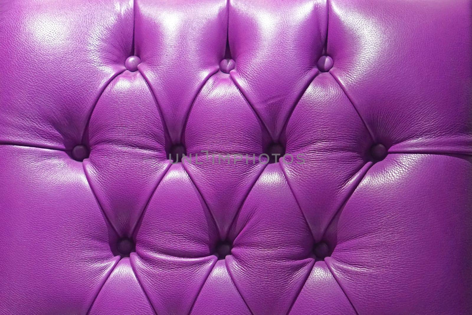 Purple leather chair backrest upholstery pattern