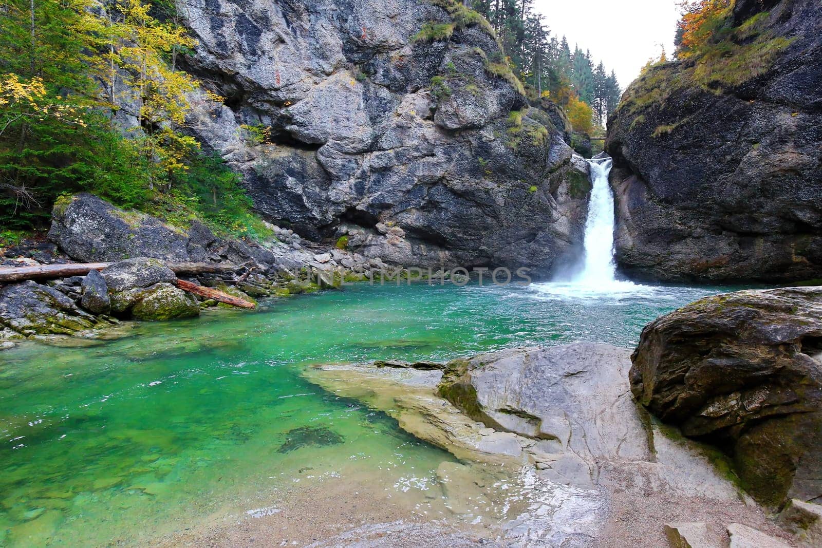 The Buchenegger waterfalls in Bavaria in the Allgäu