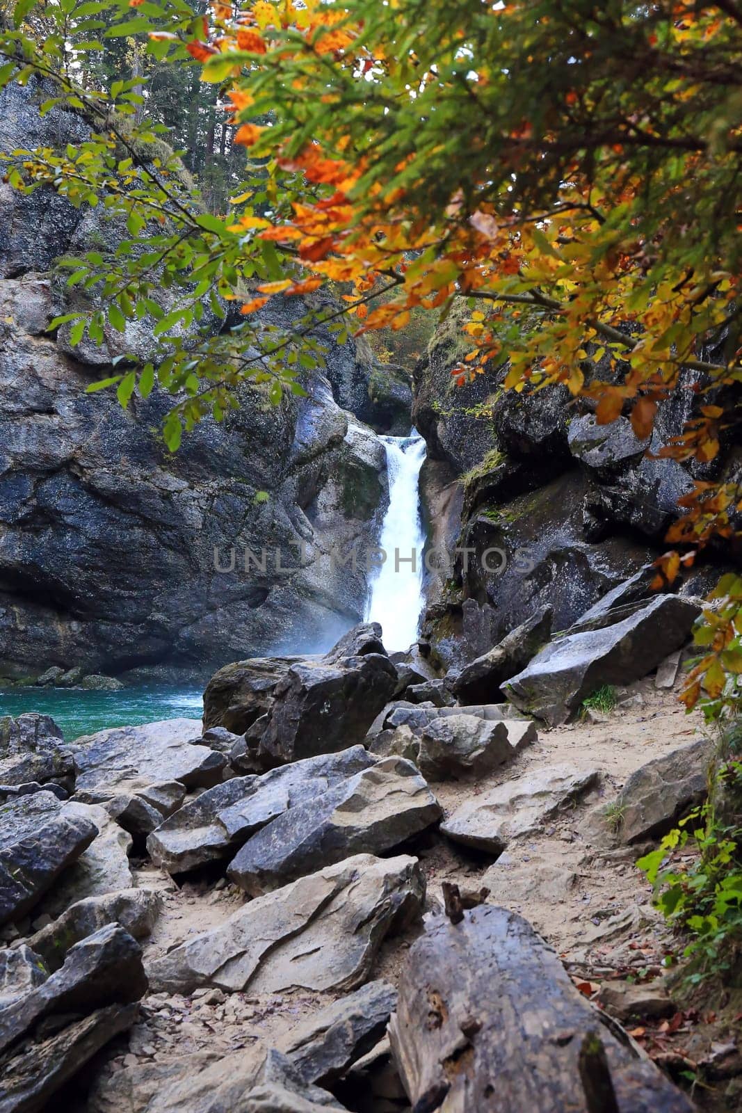 The Buchenegger waterfalls in Bavaria in the Allgäu