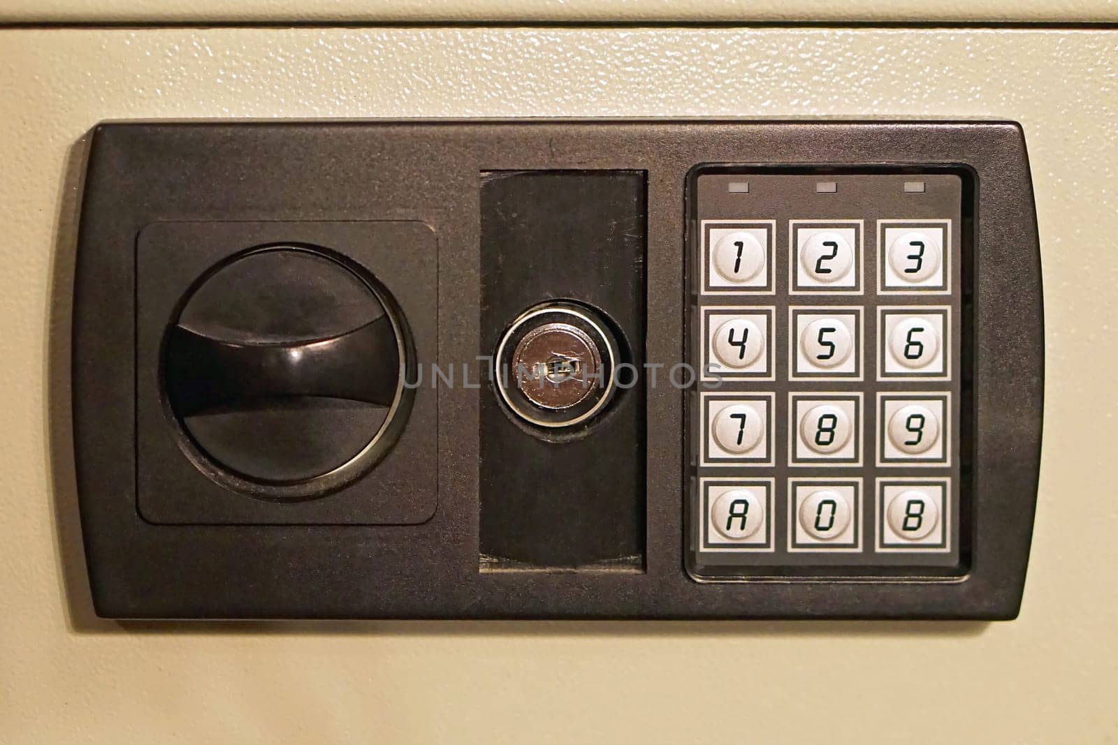 Small safe box with digital keypad lock