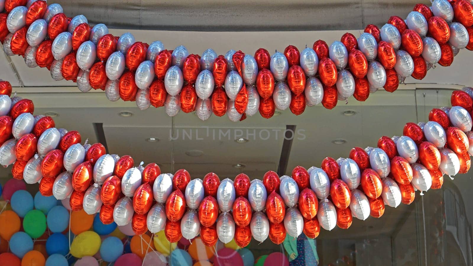 Helium balloon decoration for opening ceremony