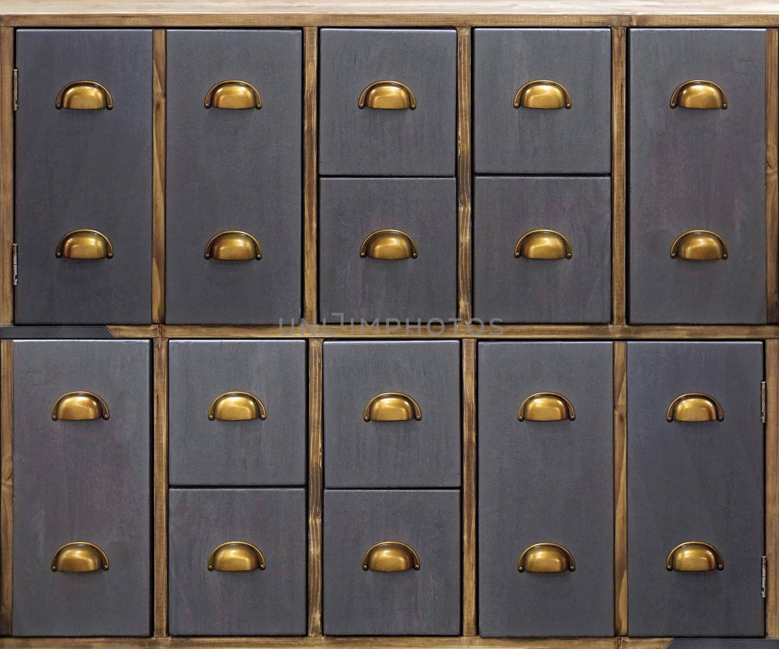 Vintage cabinet with metal drawers