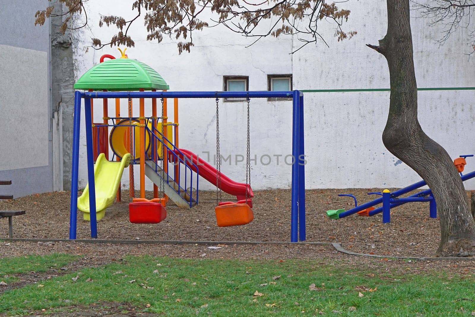 Modern outdoor playground for kids