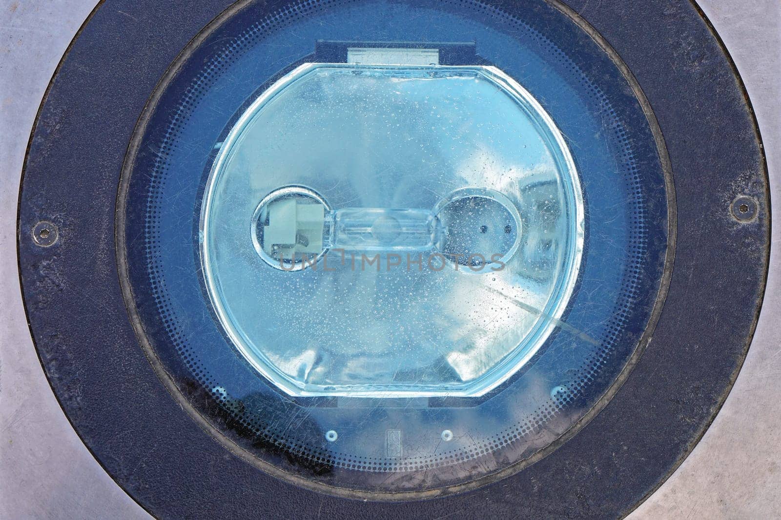 Lamp in pavement for street decoration