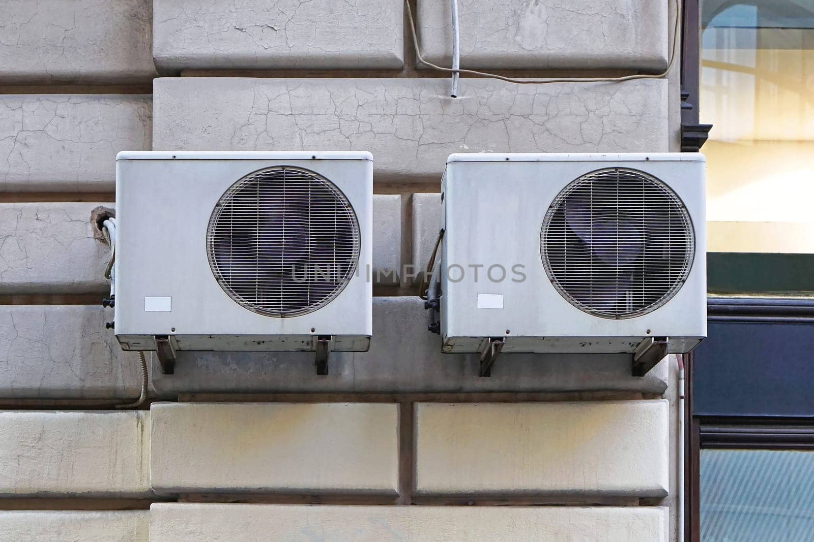 Two external air conditioner device units