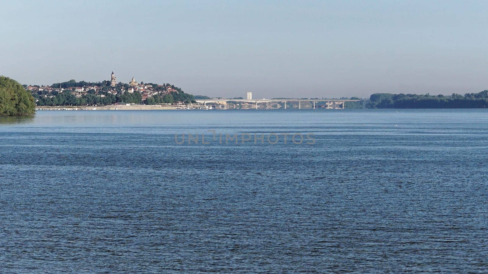 Danube river near Zemun city Serbia