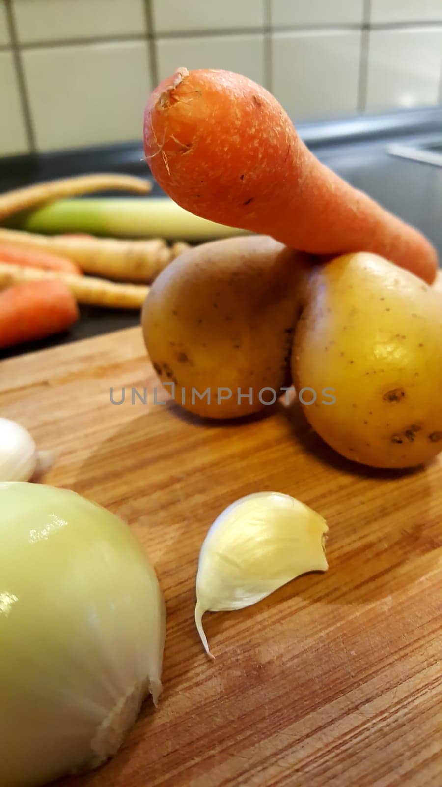 a sexy vegetable with carrot and potatoes
