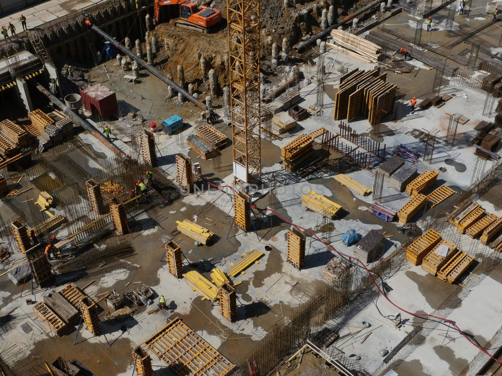 top view of the construction site