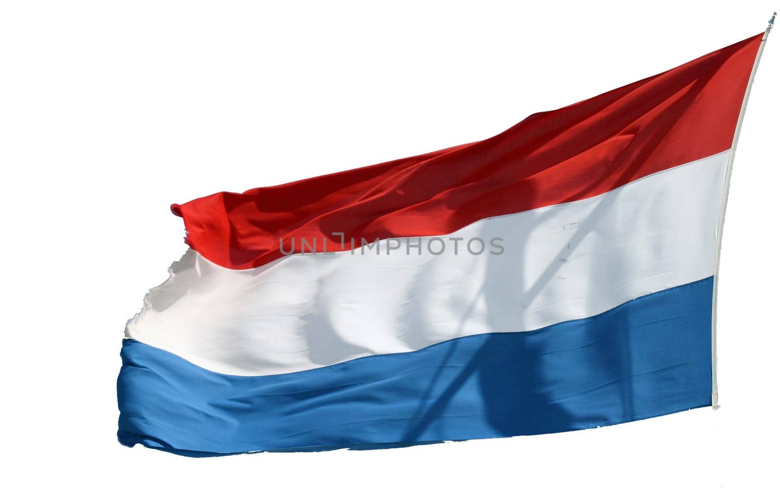 Flag of the Netherlands with a white background