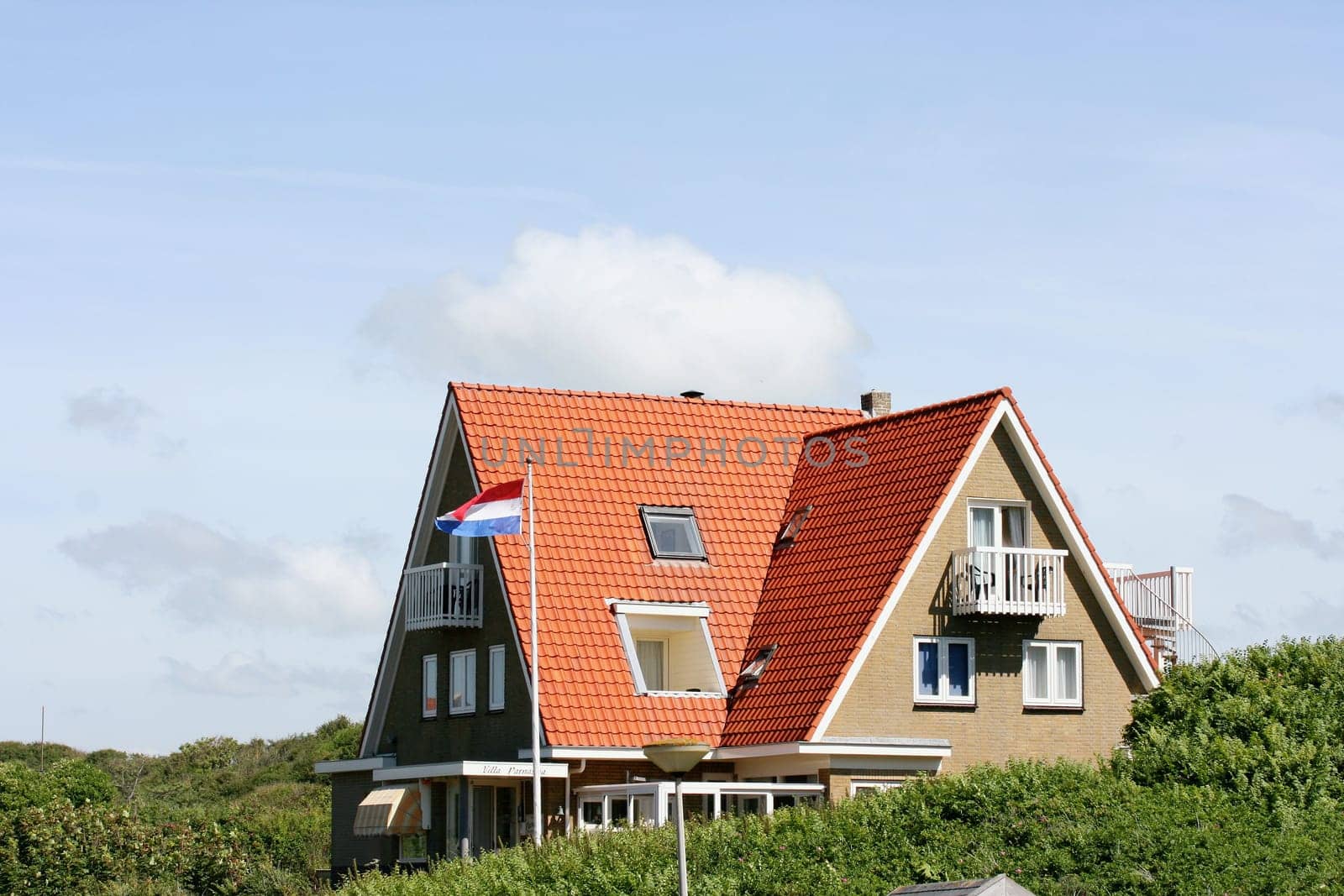 A cottage in the North Sea dunes of the Netherlands
