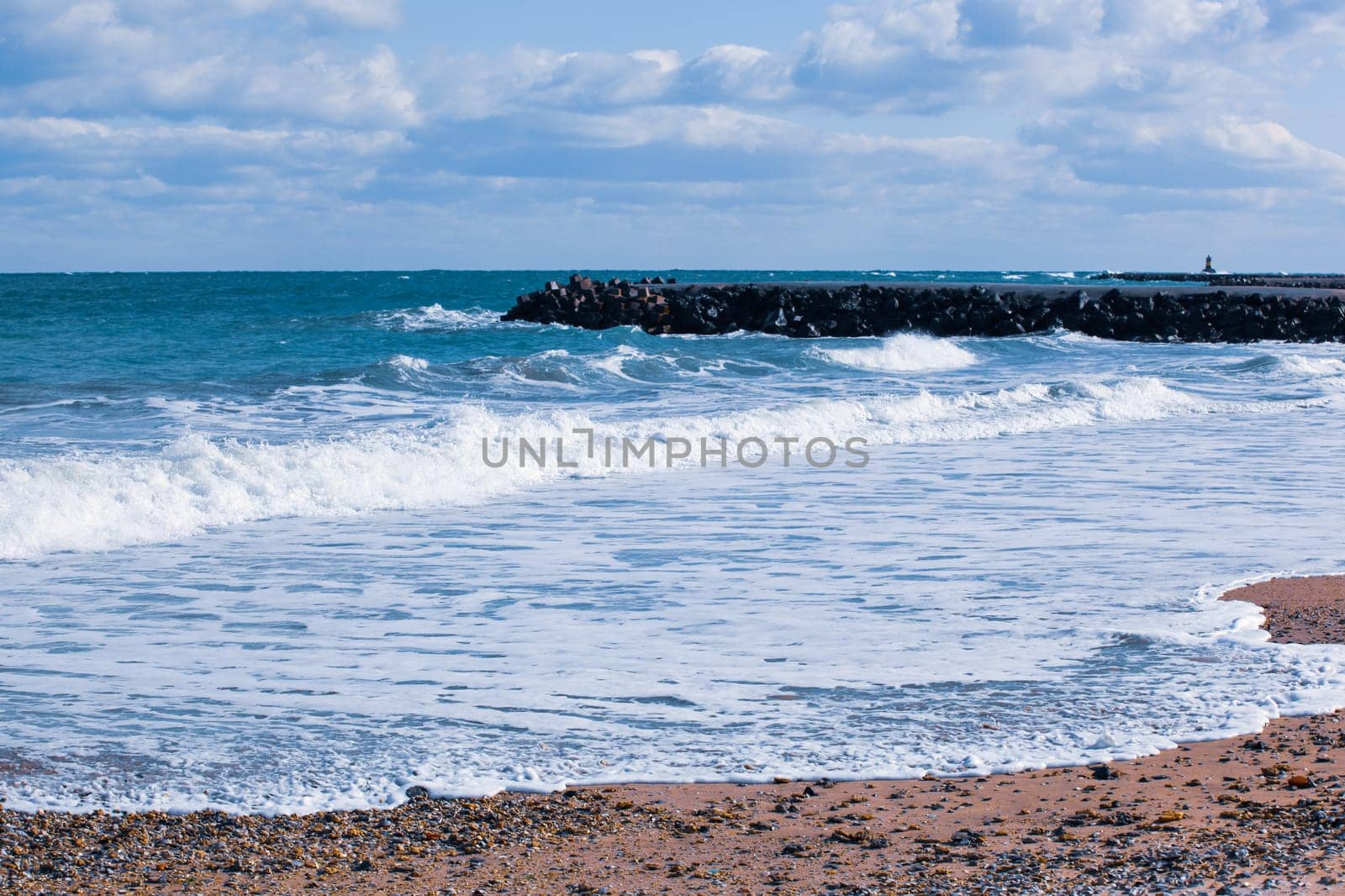 Beach And Sea In Bright Sunlight
