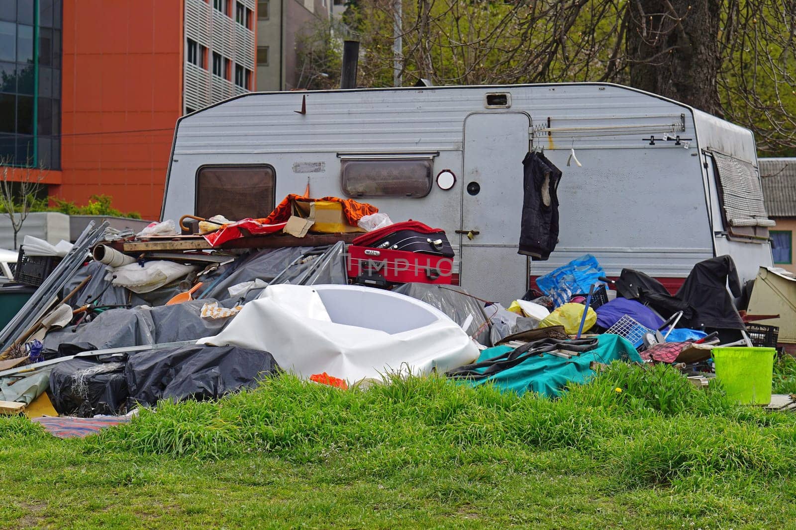 Hoarding problem big pile of collected items