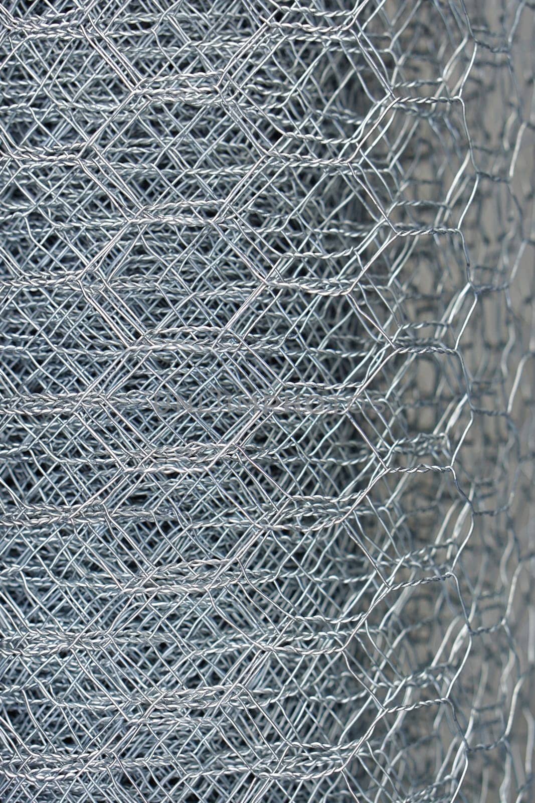 Roll of steel mesh chicken wire