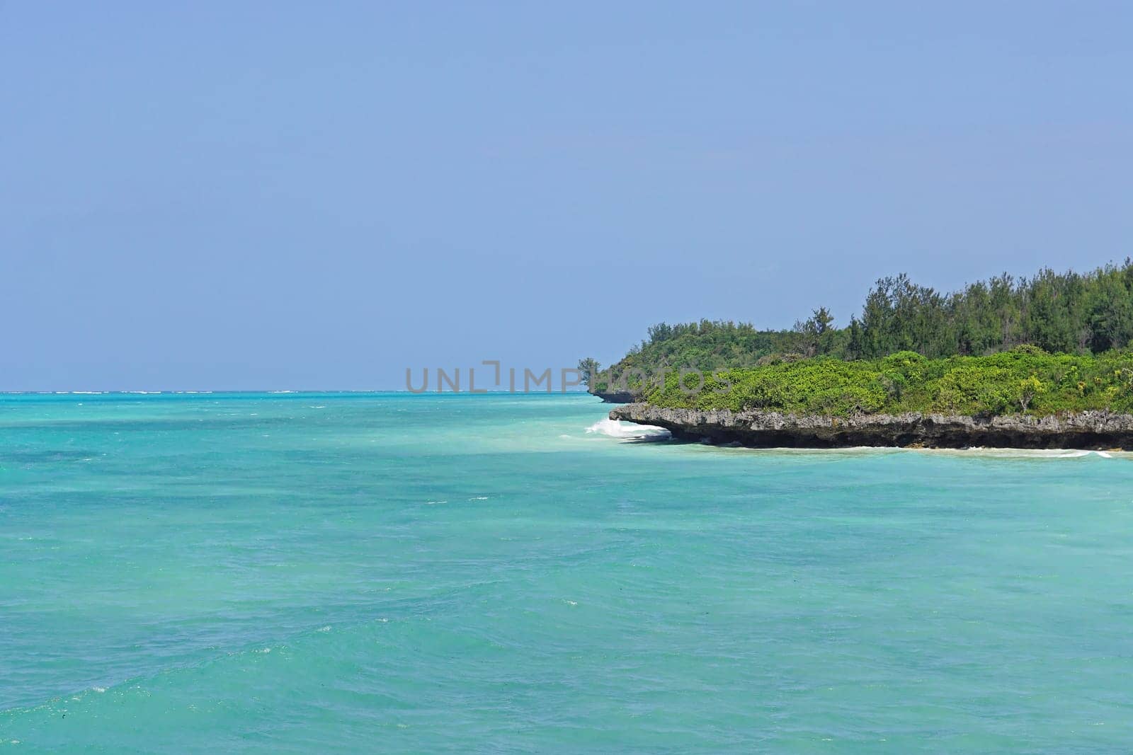 Turquoise water at island Zanzibar