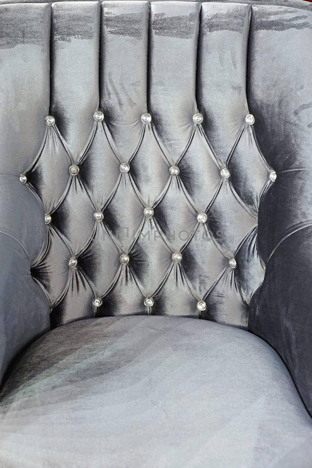Upholstery pattern with zircons decoration furniture