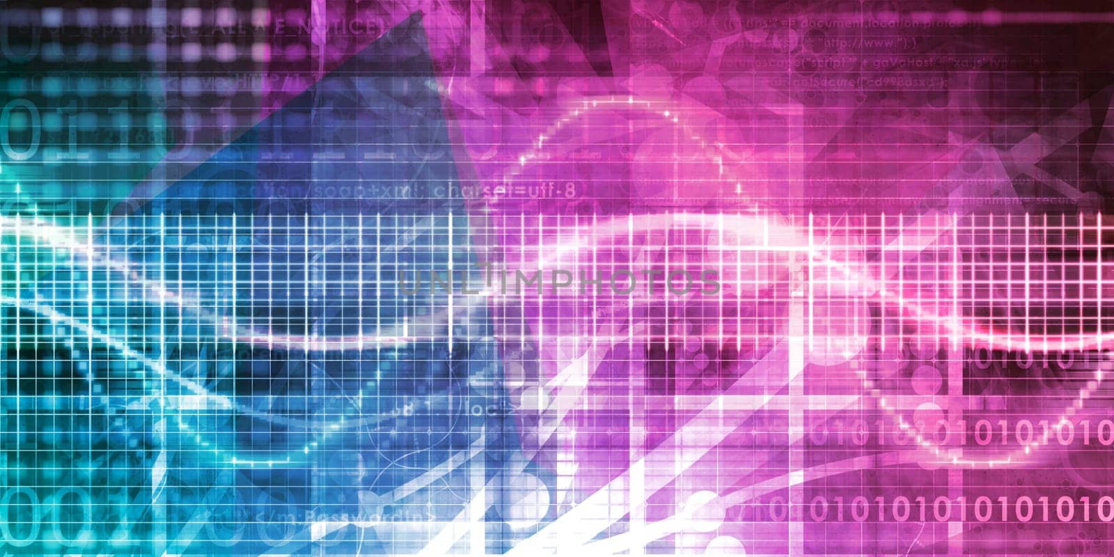Science Technology Data As A Abstract Art