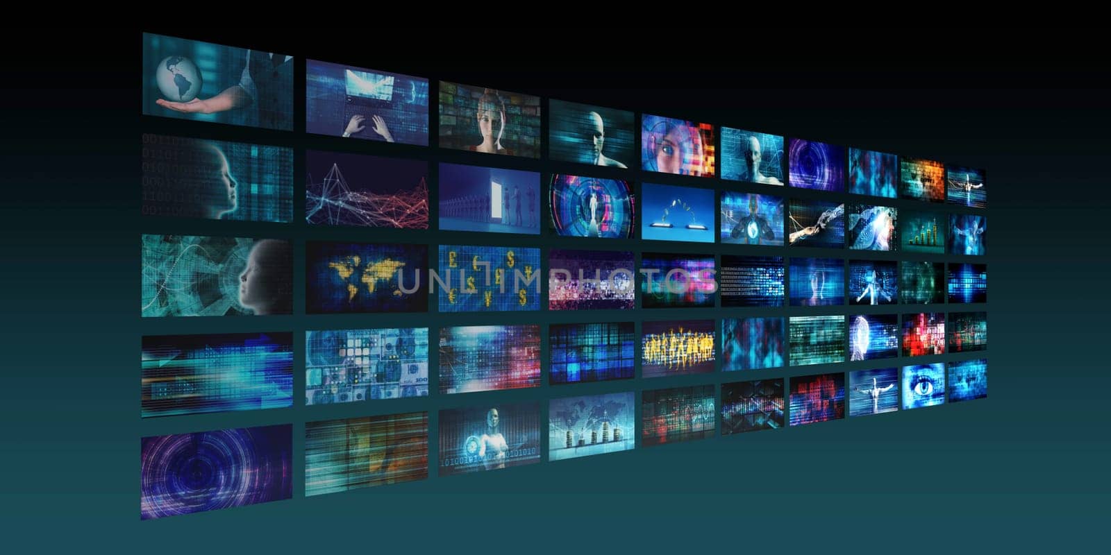 Video Wall Background as a Futuristic Concept for Entertainment