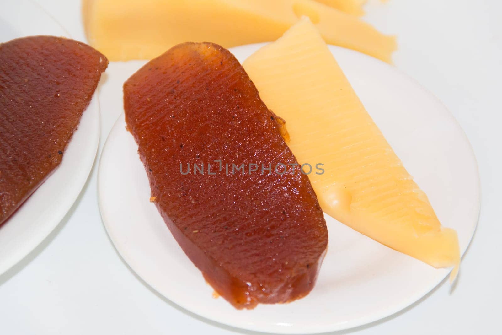 Sweet potato and quince cheese and sweet. Traditional dessert of Uruguayan and Argentine gastronomy
